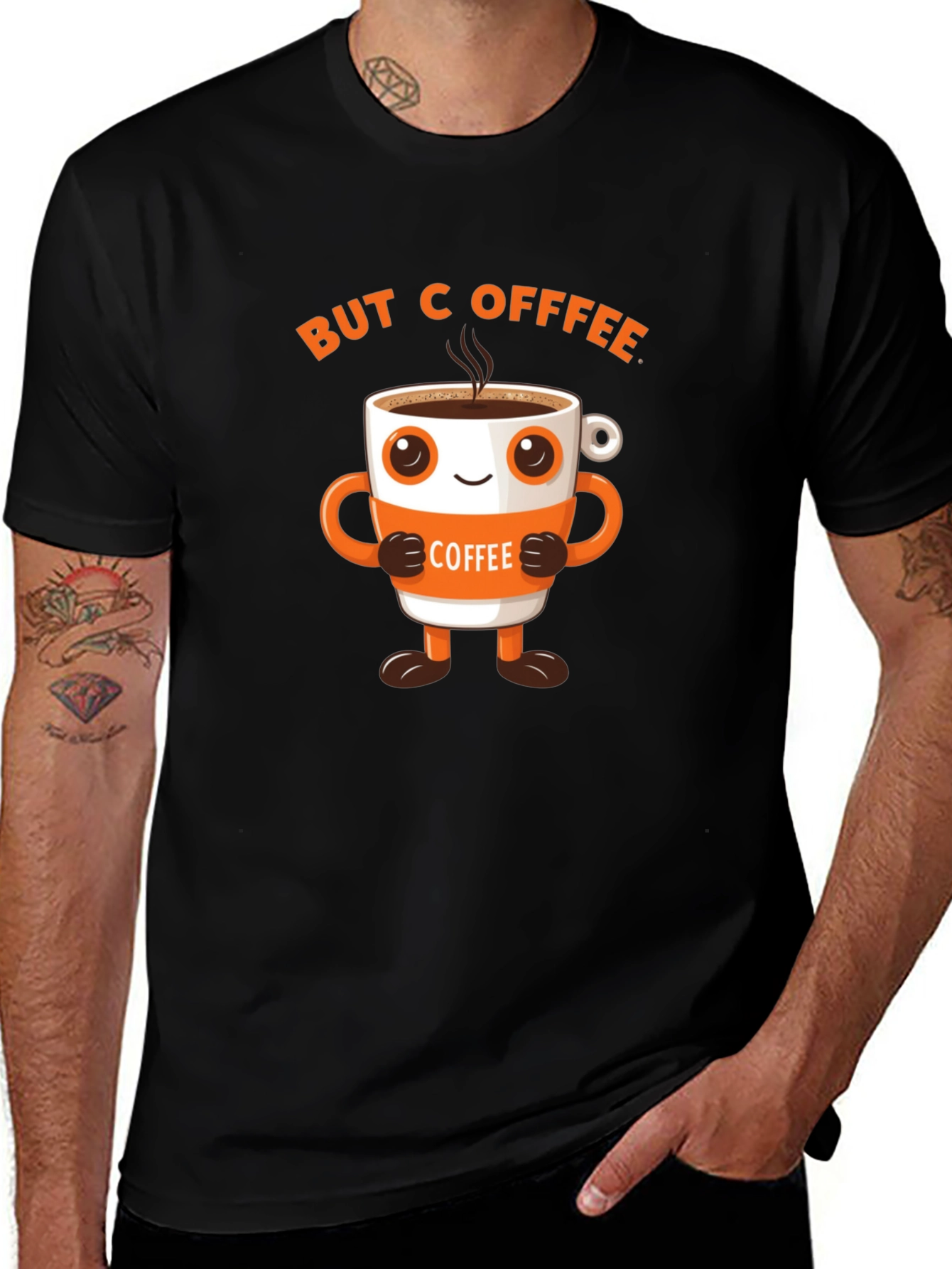 But Coffee Funny Cartoon T-Shirt