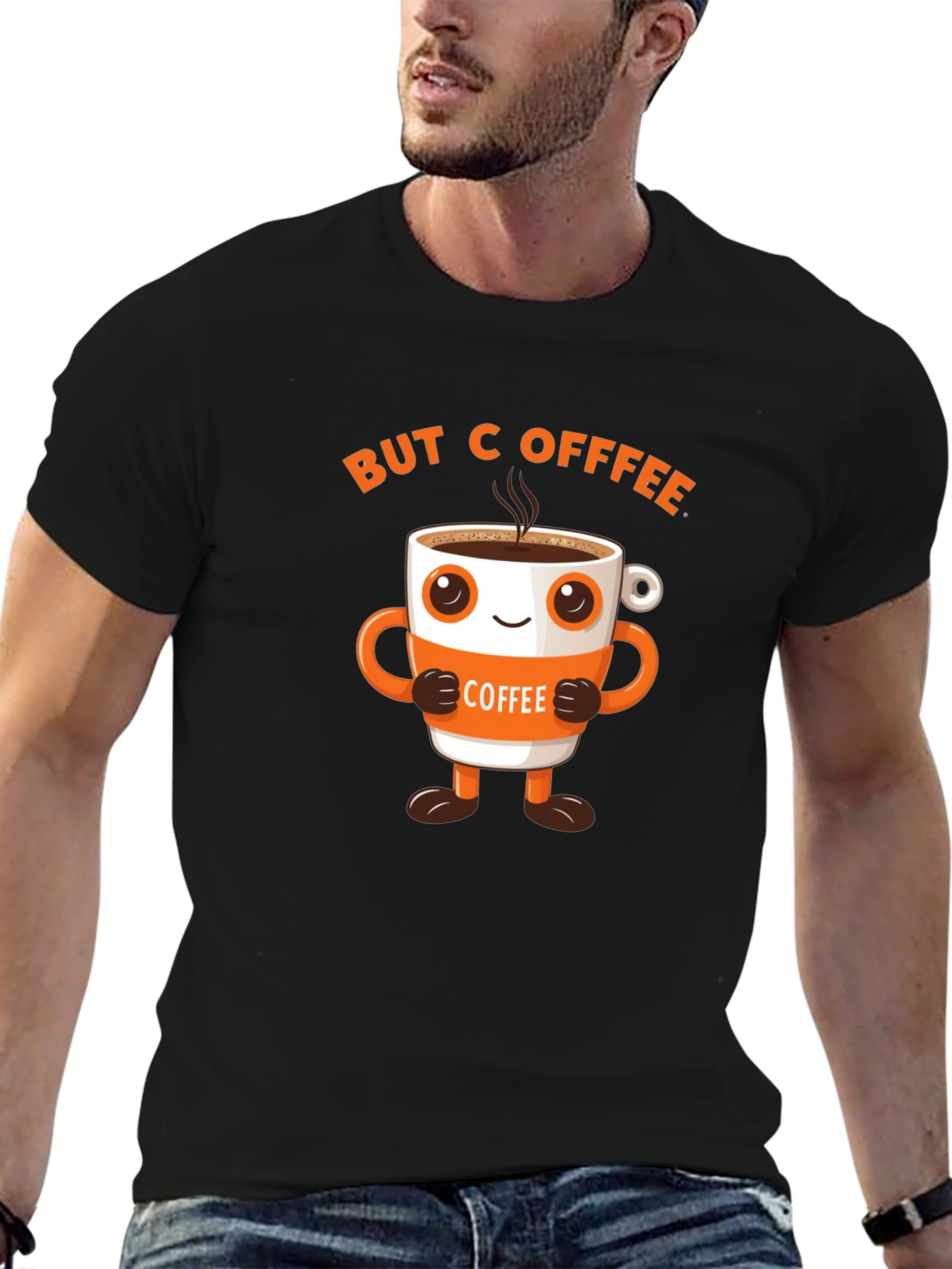 But Coffee Funny Cartoon T-Shirt