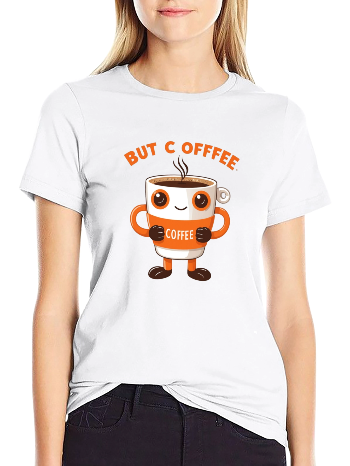 But Coffee Funny Cartoon T-Shirt