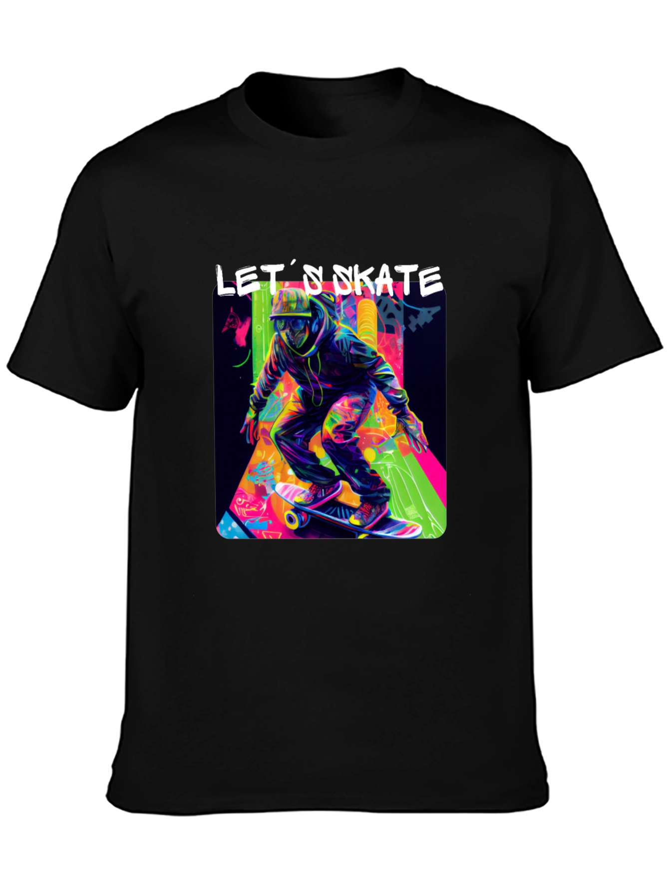 Lets Skate Graphic Tee - Cool Skater Design