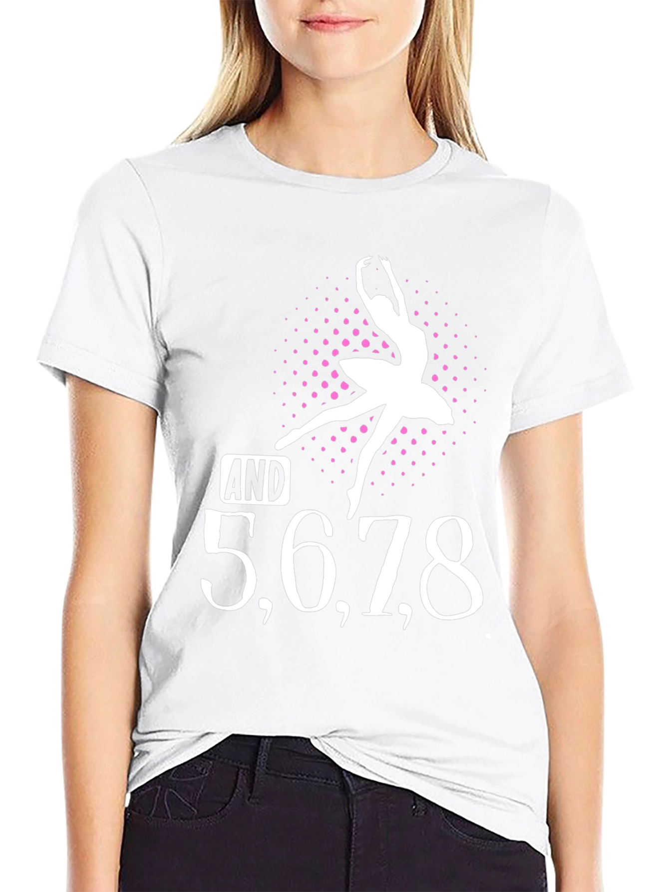 Dance T-Shirt - 5 6 7 8 Ballerina Graphic