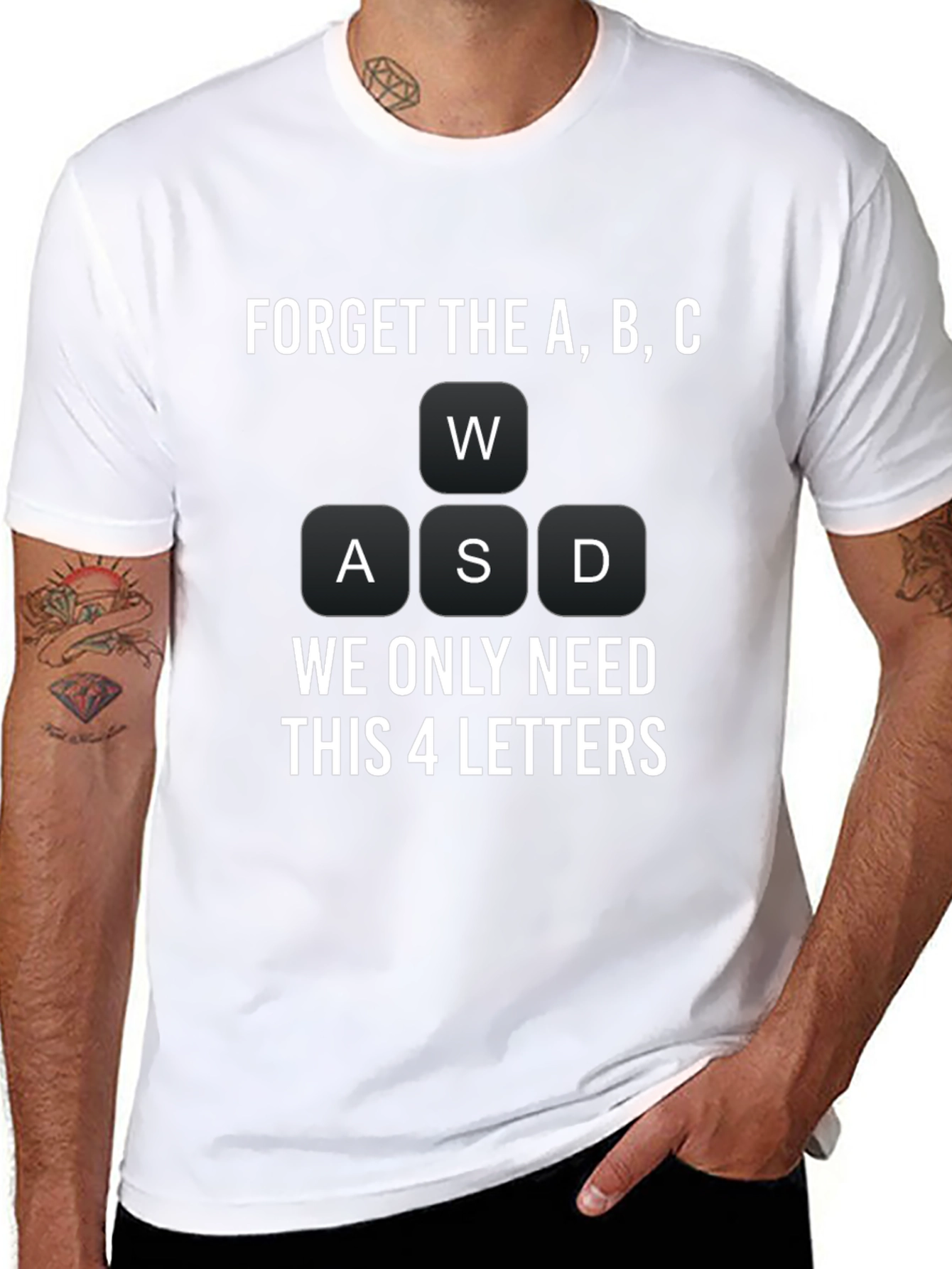 Gamer T-Shirt: WASD Keyboard Design