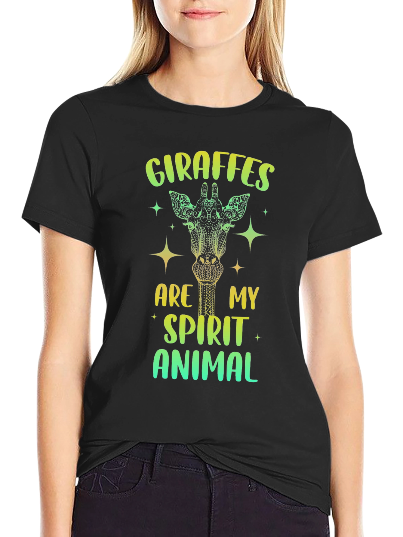 Giraffe Spirit Animal Graphic Tee