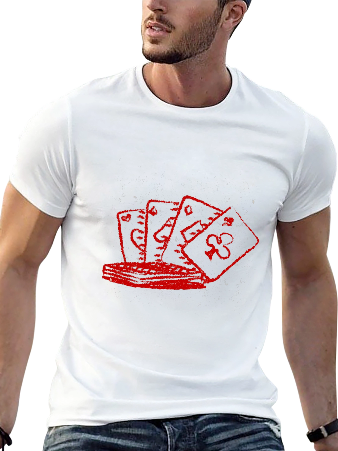 Playing Card Graphic Tee - Black