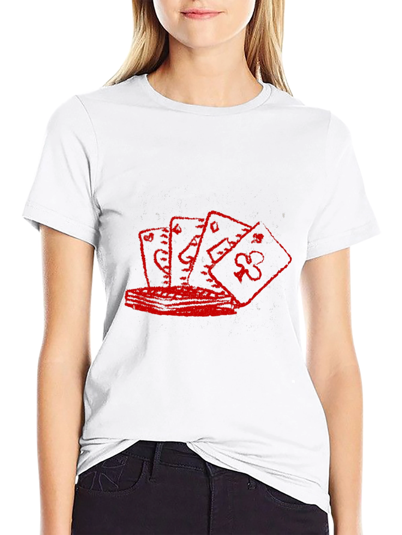 Playing Card Graphic Tee - Black