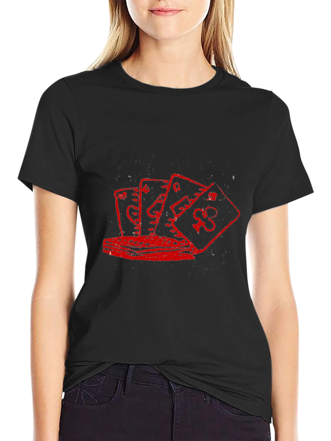 Playing Card Graphic Tee - Black