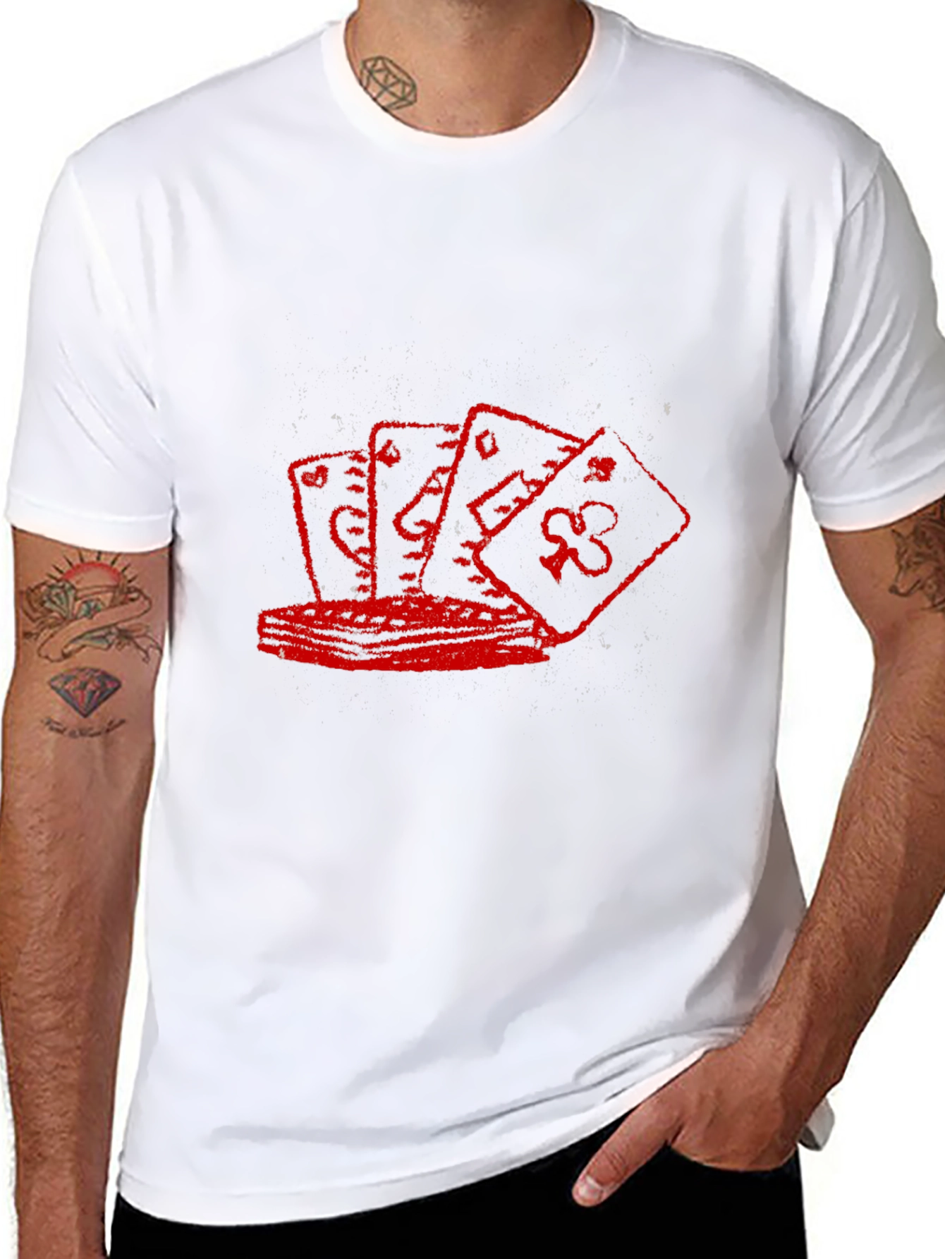 Playing Card Graphic Tee - Black