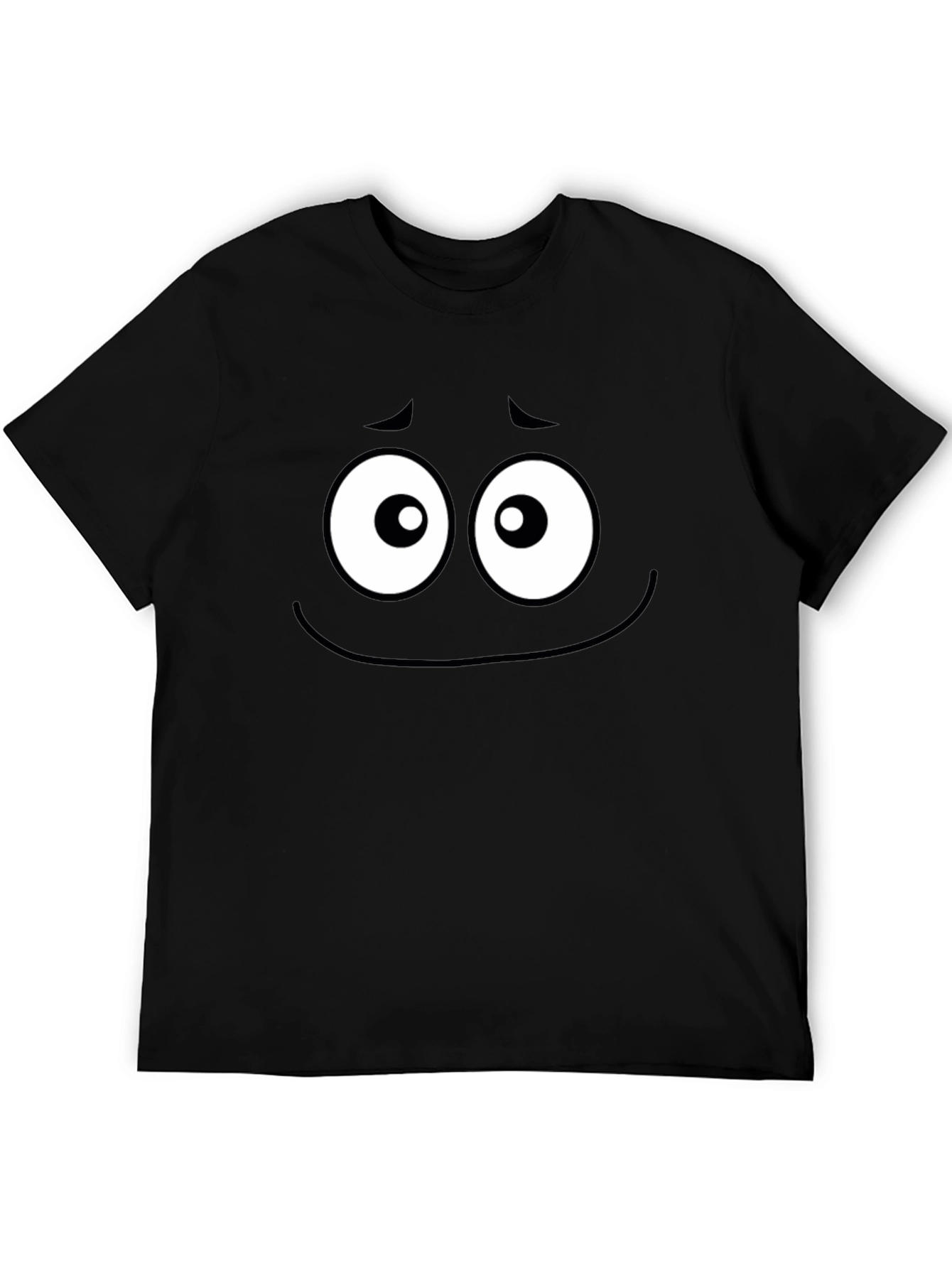Sad Face Graphic Tee - Expressive Black T-Shirt