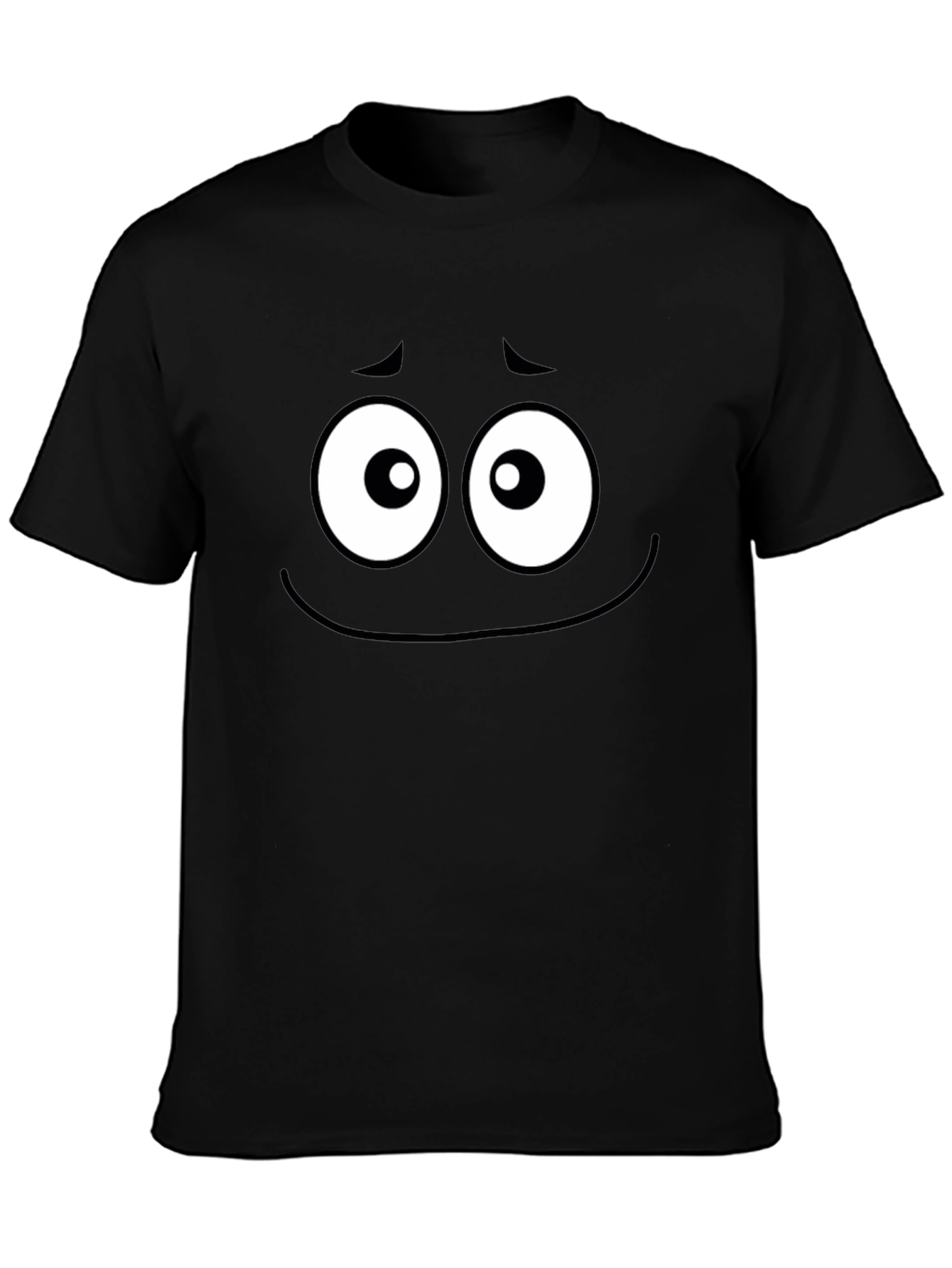 Sad Face Graphic Tee - Expressive Black T-Shirt