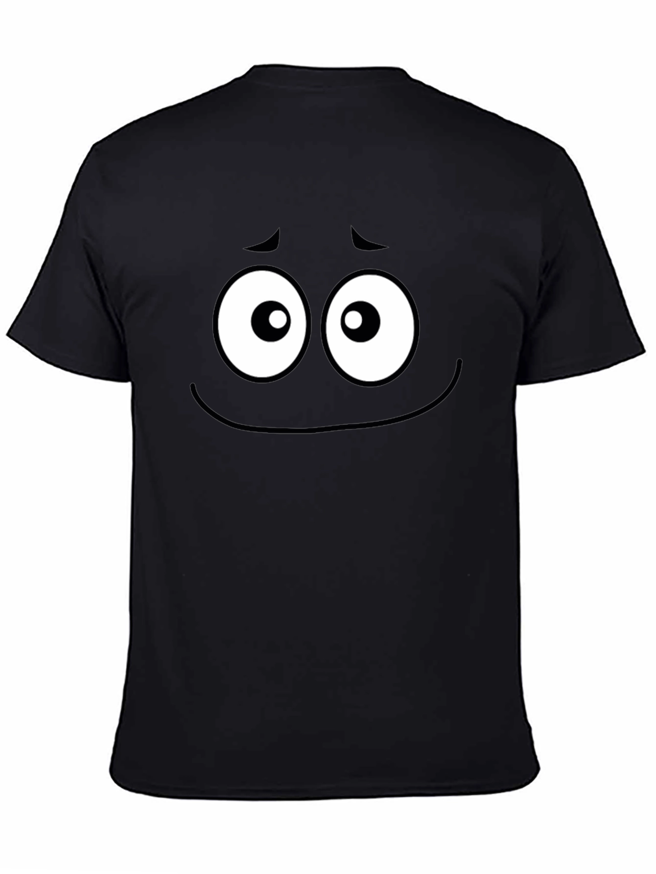 Sad Face Graphic Tee - Expressive Black T-Shirt