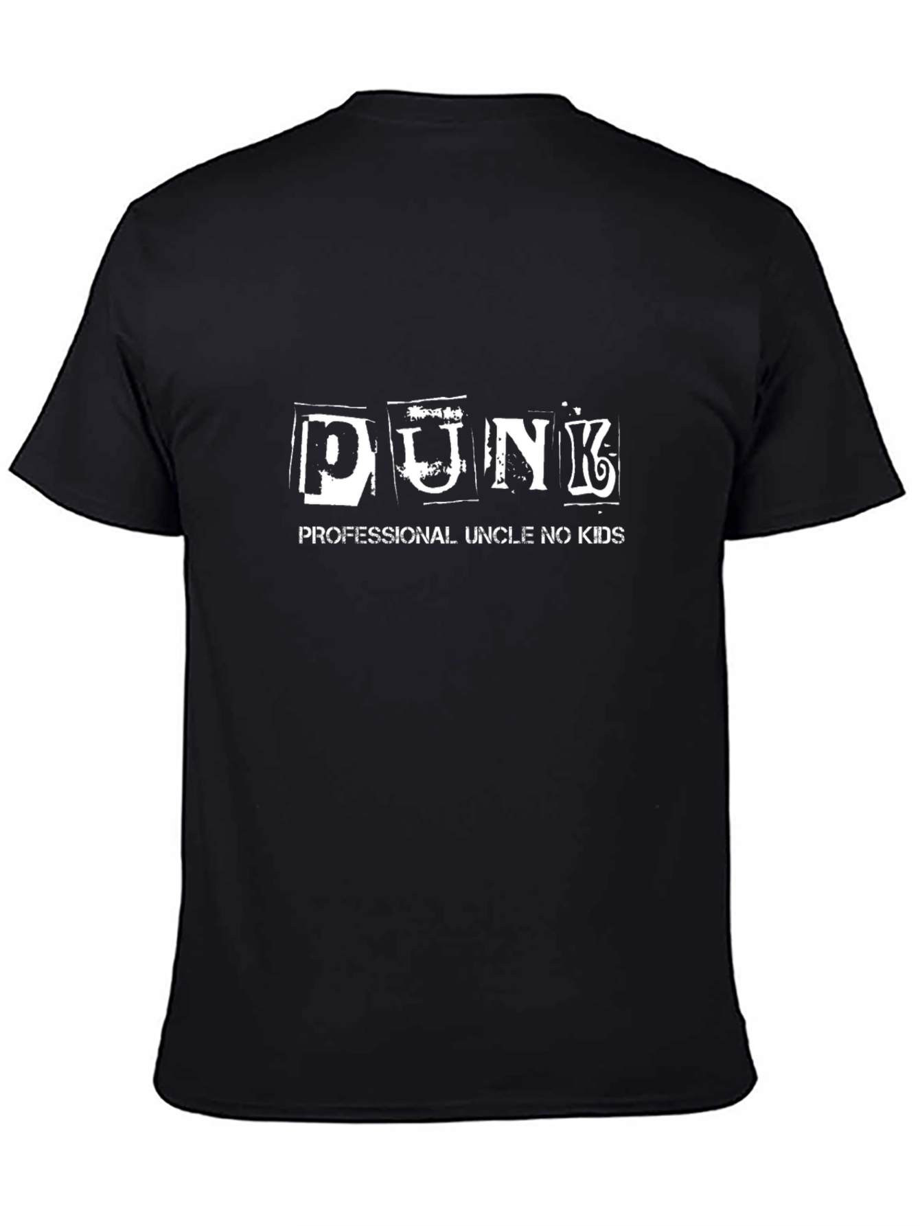 Punk Uncle No Kids T-Shirt - Black Graphic Tee