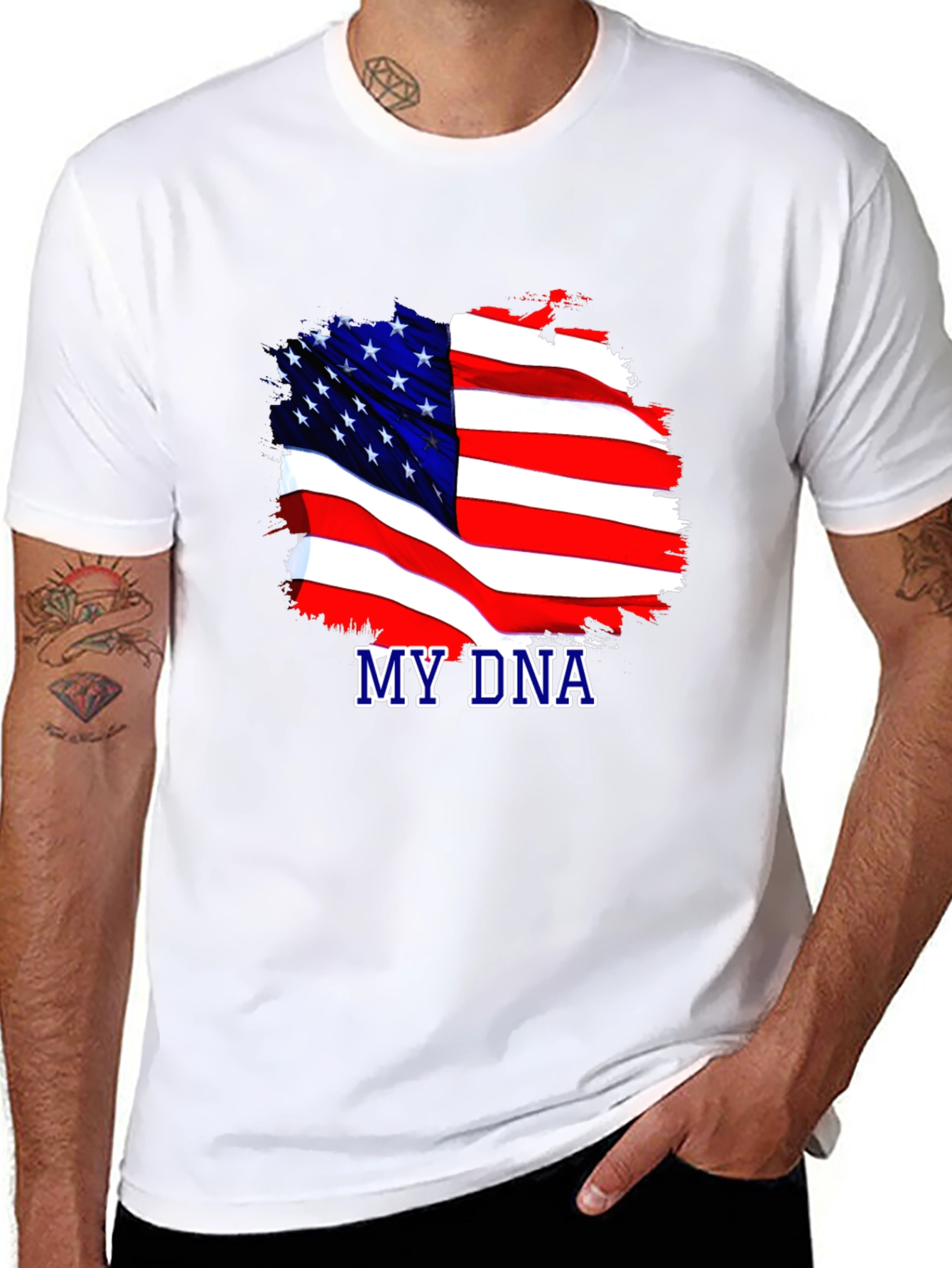 My DNA USA Flag Patriotic T-Shirt