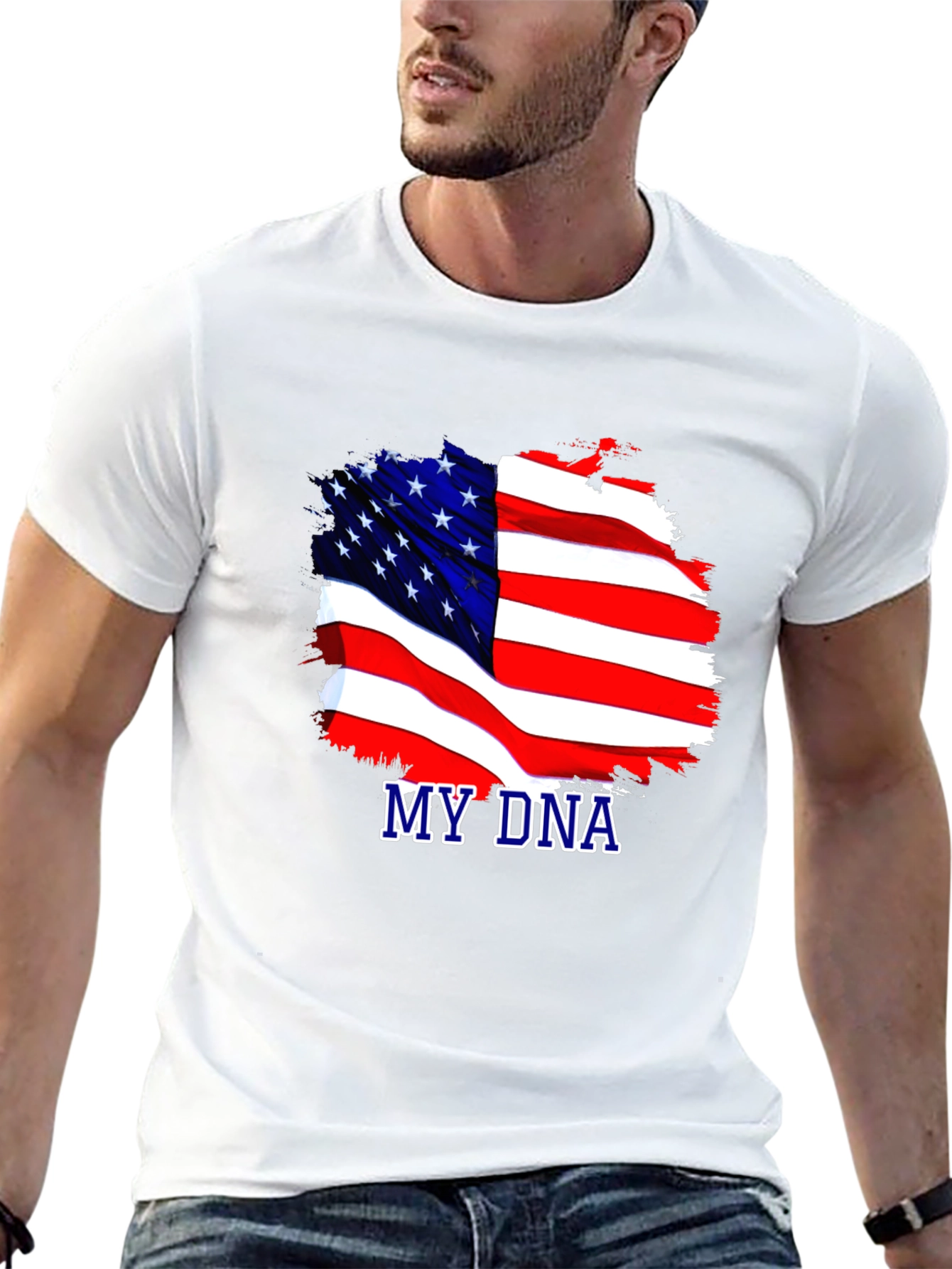 My DNA USA Flag Patriotic T-Shirt