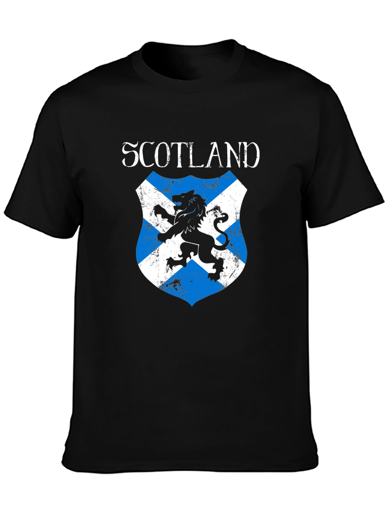 Scotland Shield Black T-Shirt Lion Rampant