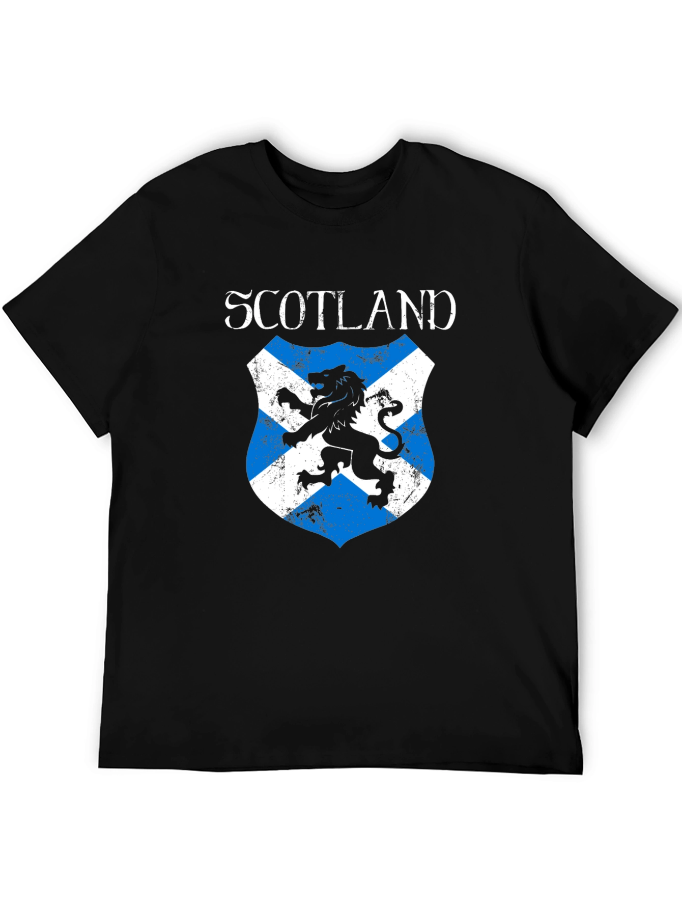 Scotland Shield Black T-Shirt Lion Rampant