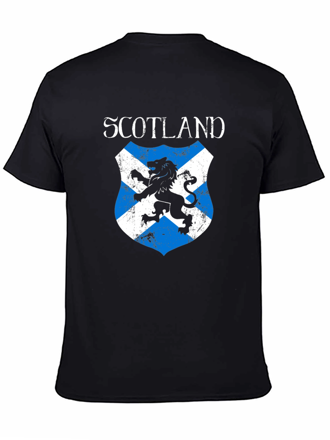 Scotland Shield Black T-Shirt Lion Rampant