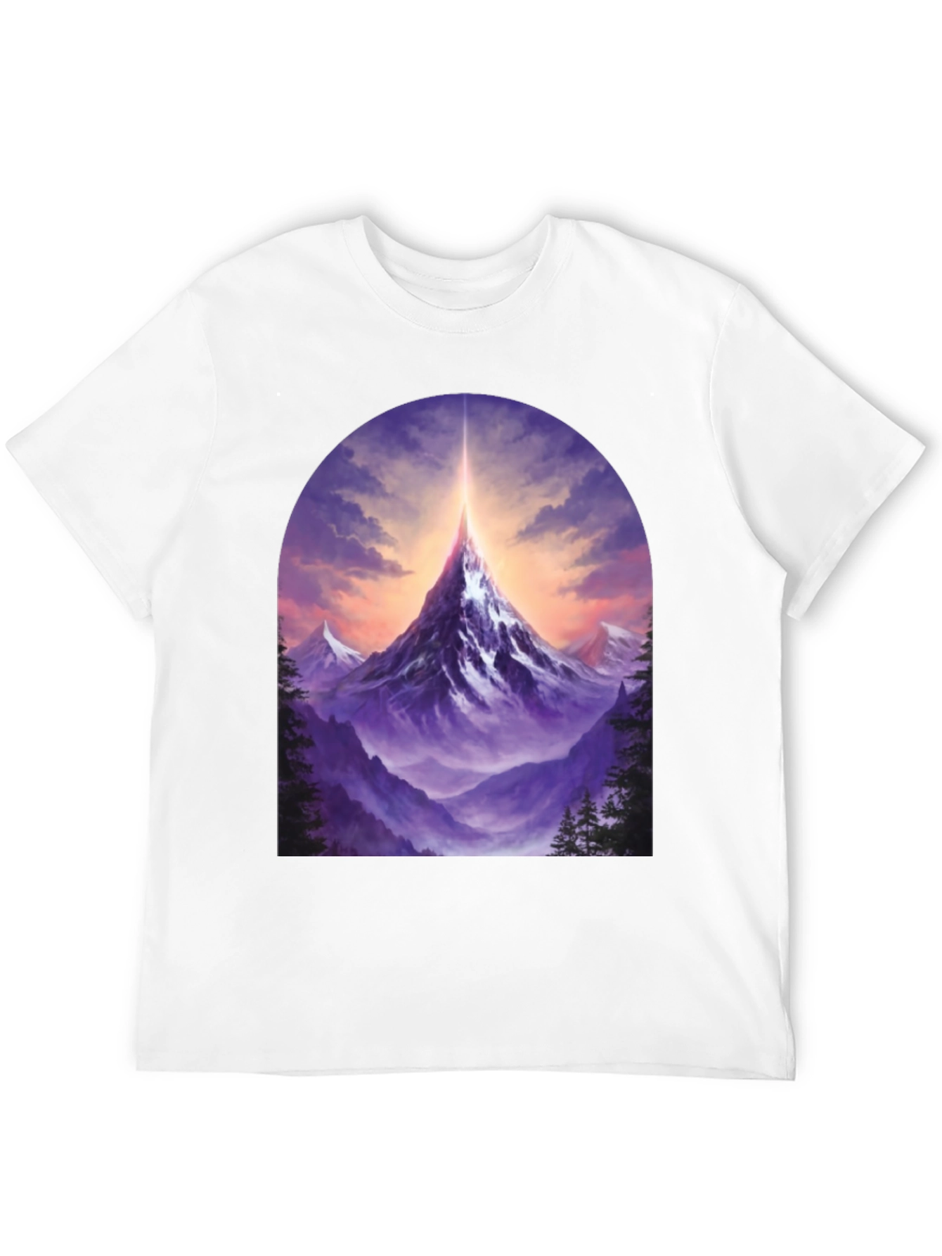 Mountain Peak Graphic Tee - Black