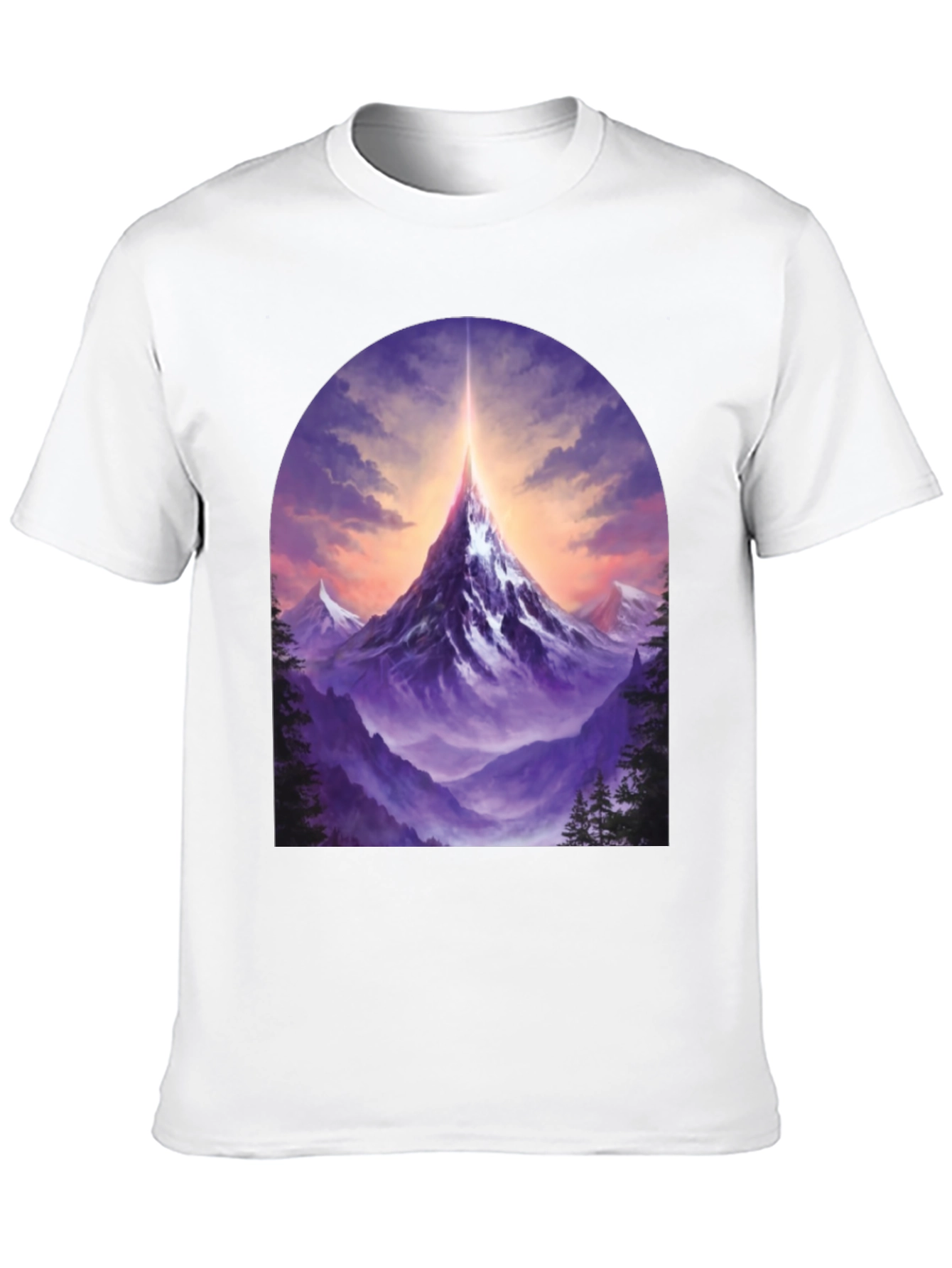 Mountain Peak Graphic Tee - Black