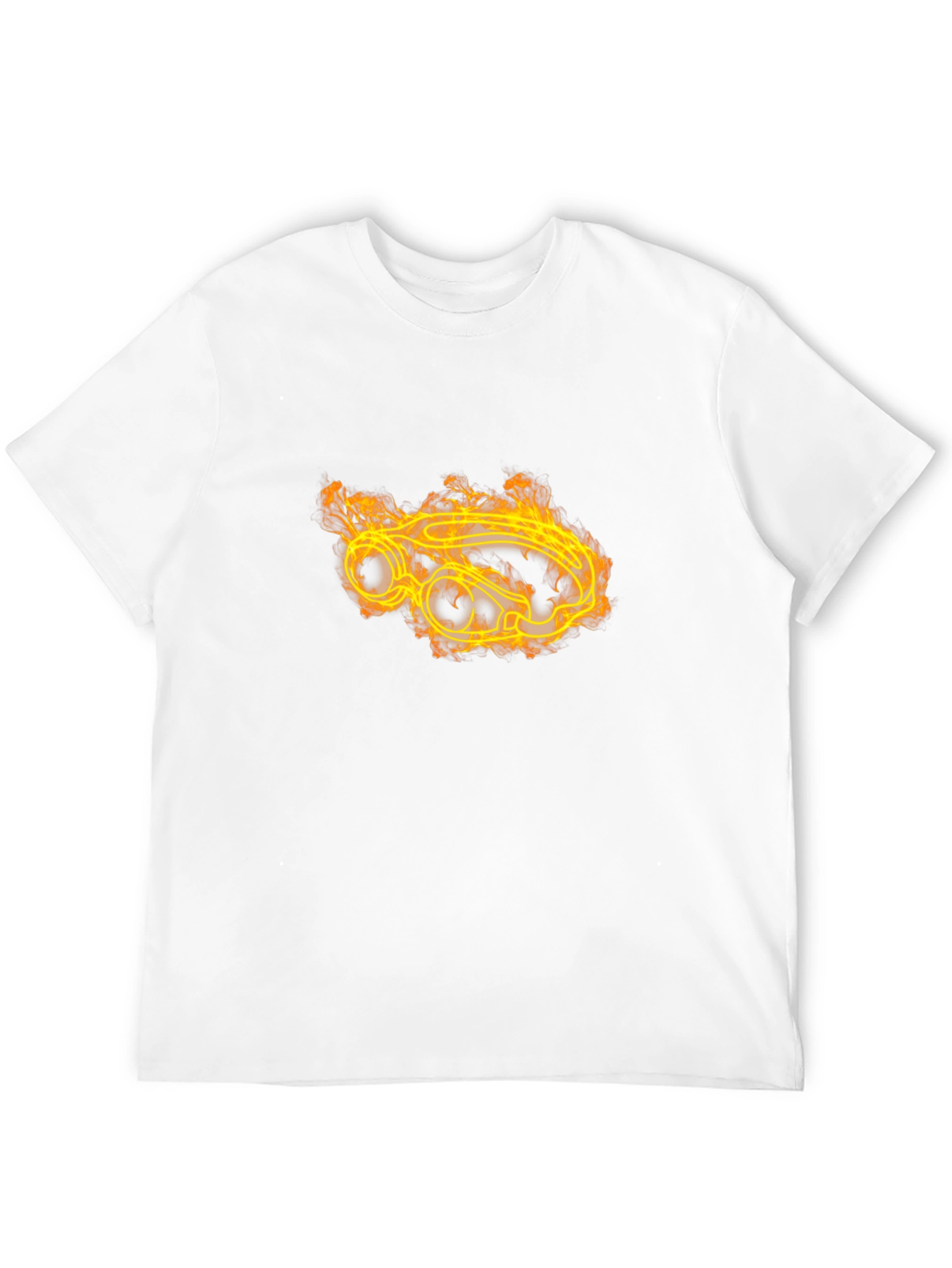 Flame Car Graphic Tee - Bold Black T-Shirt