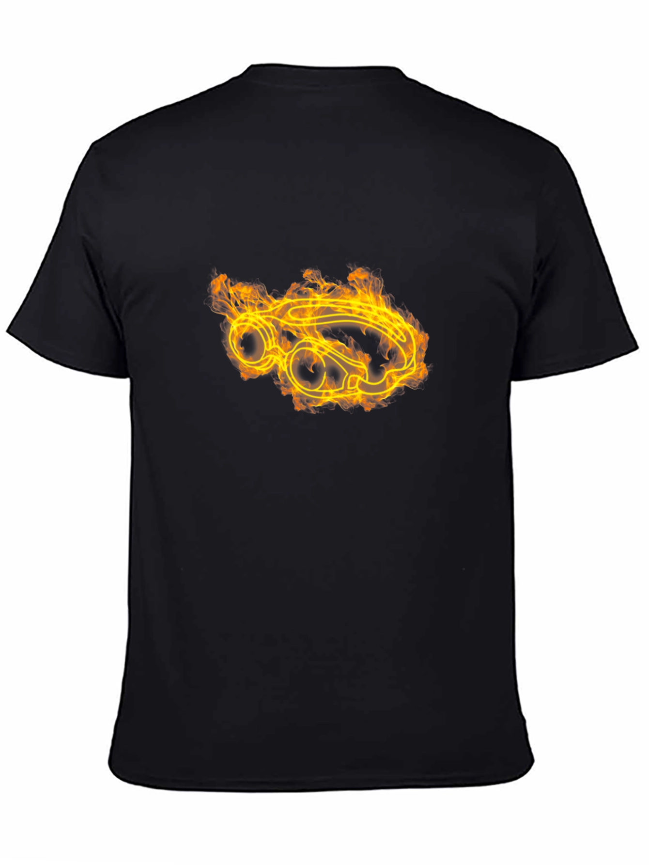 Flame Car Graphic Tee - Bold Black T-Shirt