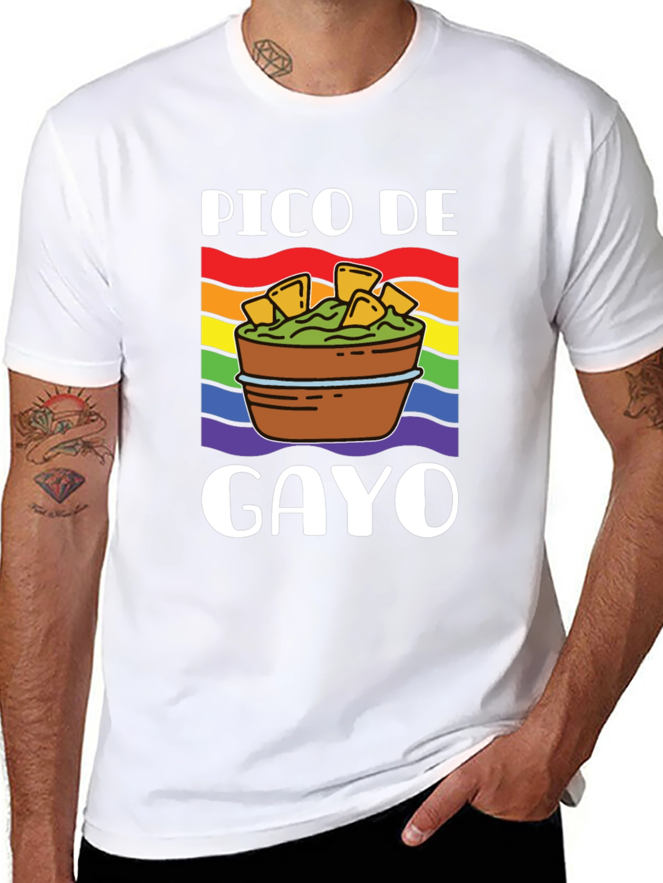 Pico De Gayo Pride T-Shirt - LGBTQ+ Rainbow Apparel