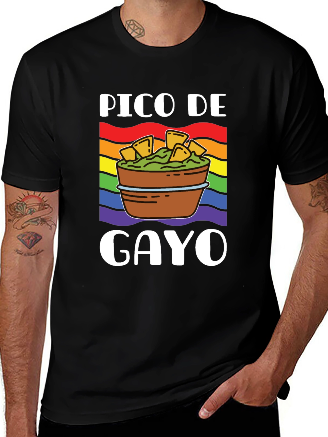 Pico De Gayo Pride T-Shirt - LGBTQ+ Rainbow Apparel