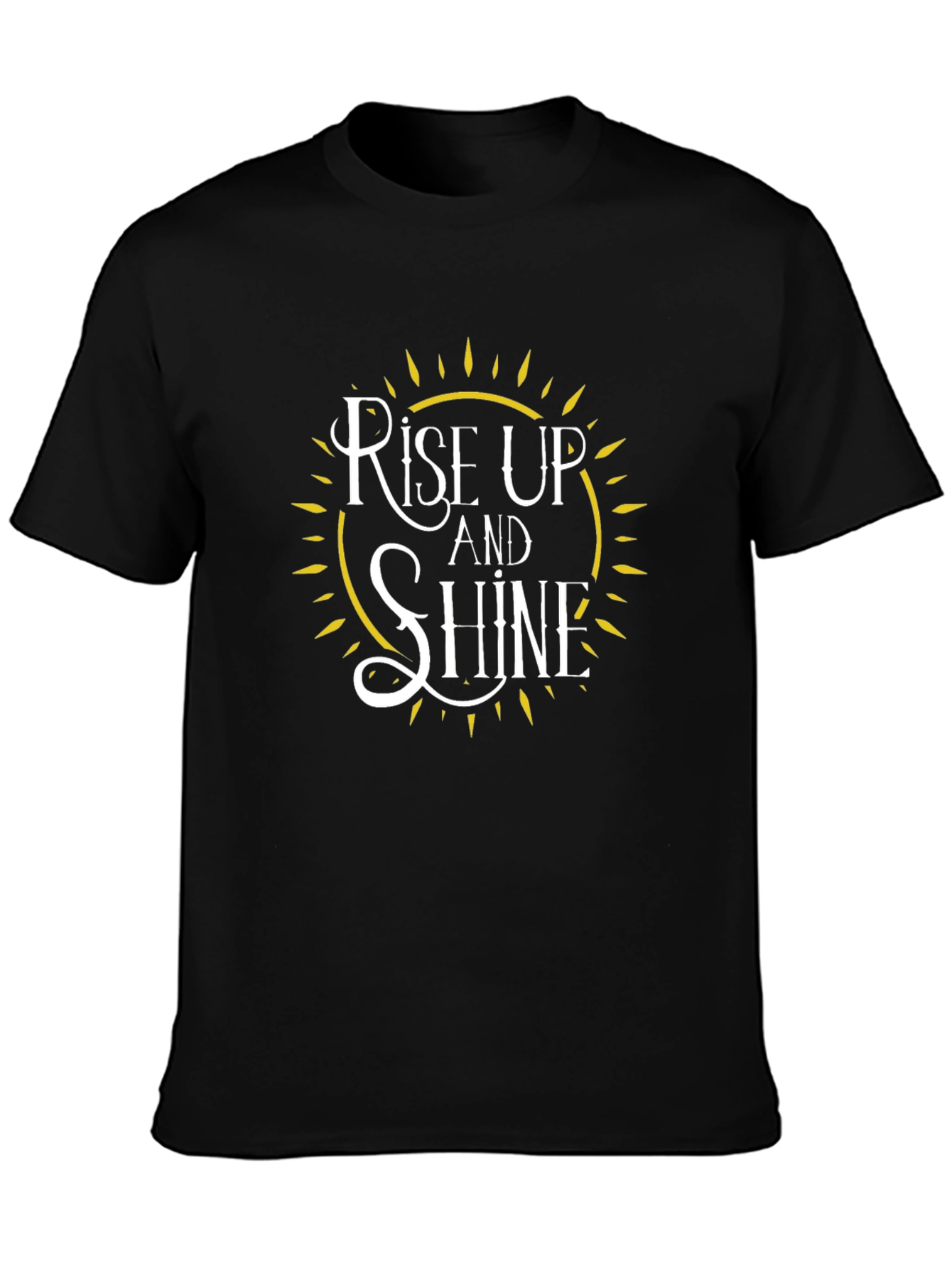 Rise Up and Shine Black Graphic Tee