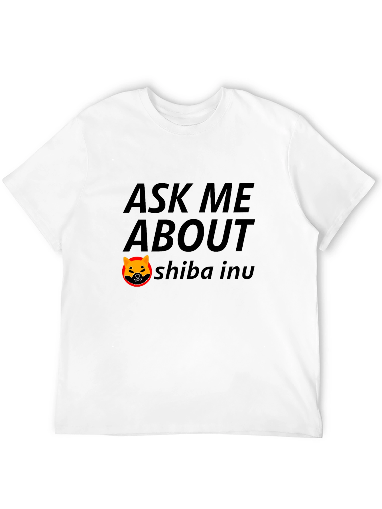 Ask Me About Shiba Inu Black T-Shirt