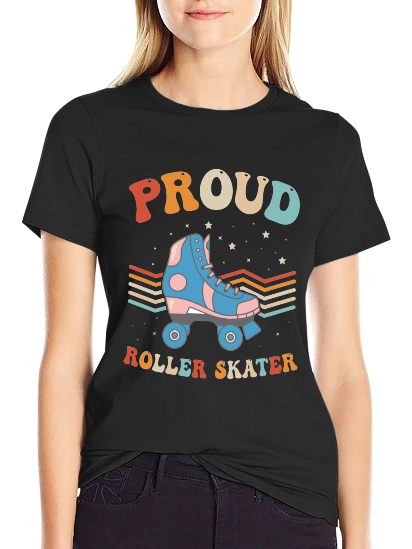 Proud Roller Skater Graphic Tee Retro Style T-Shirt