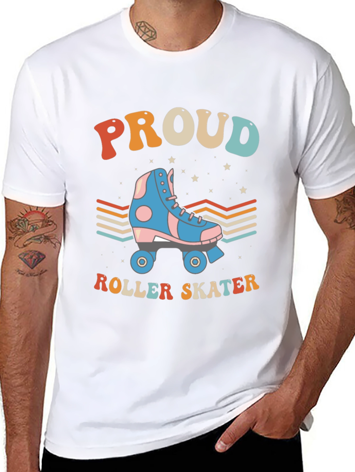 Proud Roller Skater Graphic Tee Retro Style T-Shirt