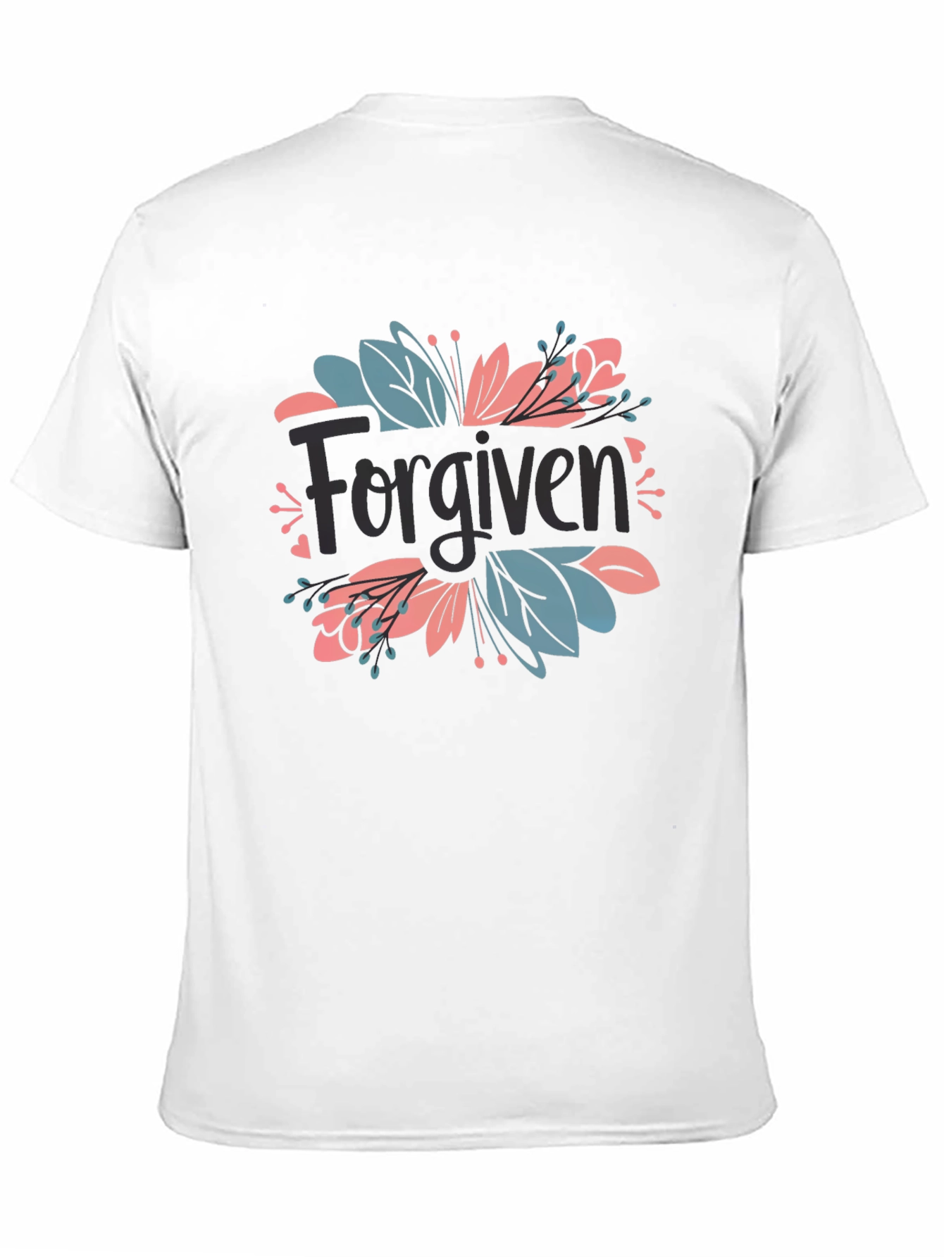 Forgiven Floral Graphic Black T-Shirt