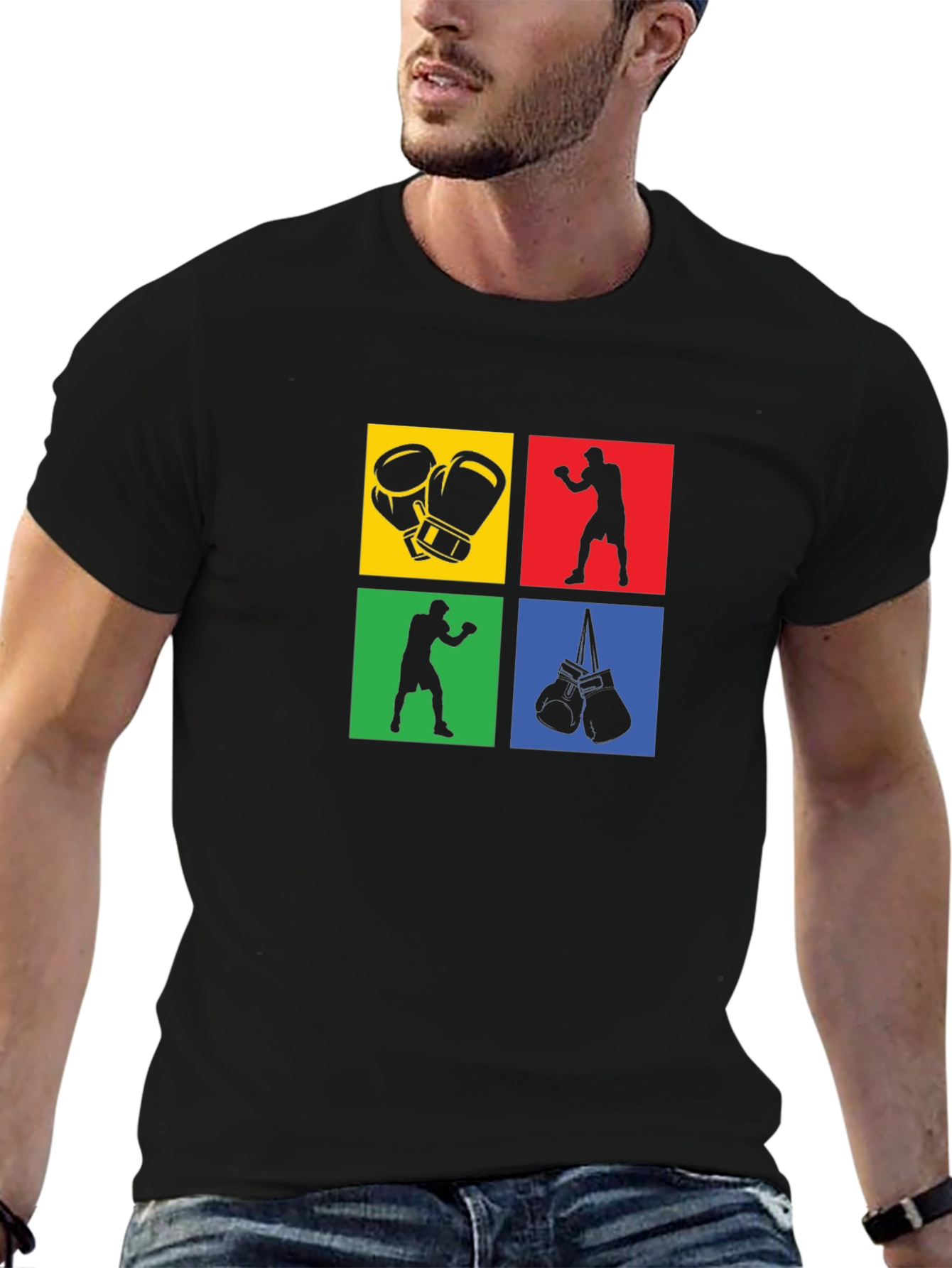 Boxing Square T-Shirt - Punch Out Tee