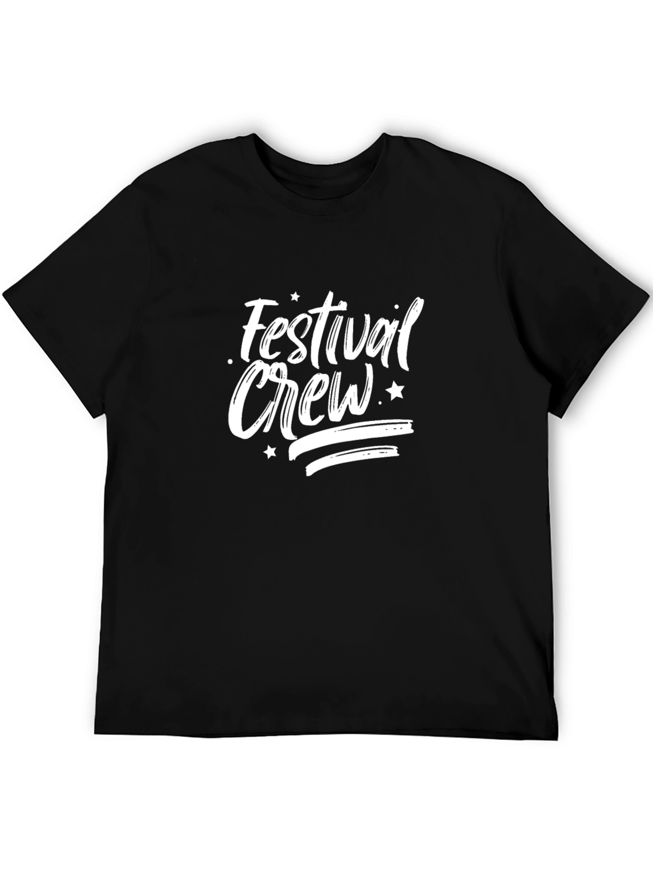 Festival Crew Graphic T-Shirt - Black Cotton Tee