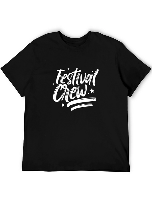 Festival Crew Graphic T-Shirt - Black Cotton Tee