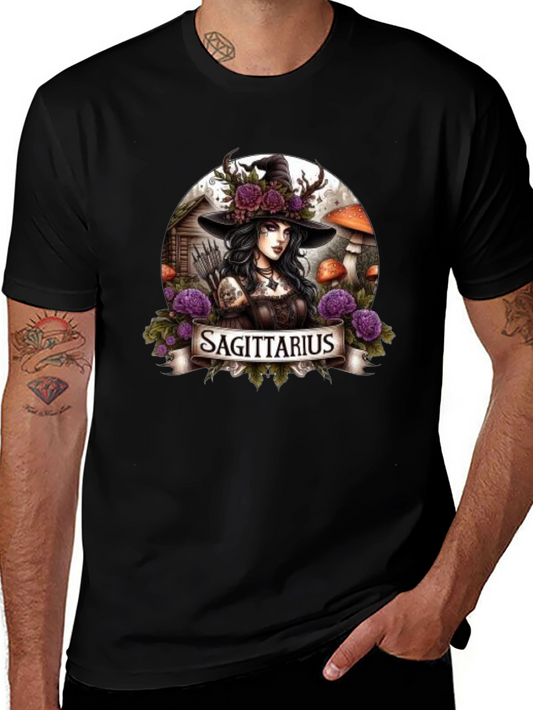 Sagittarius Witch T-Shirt - Zodiac Graphic Tee