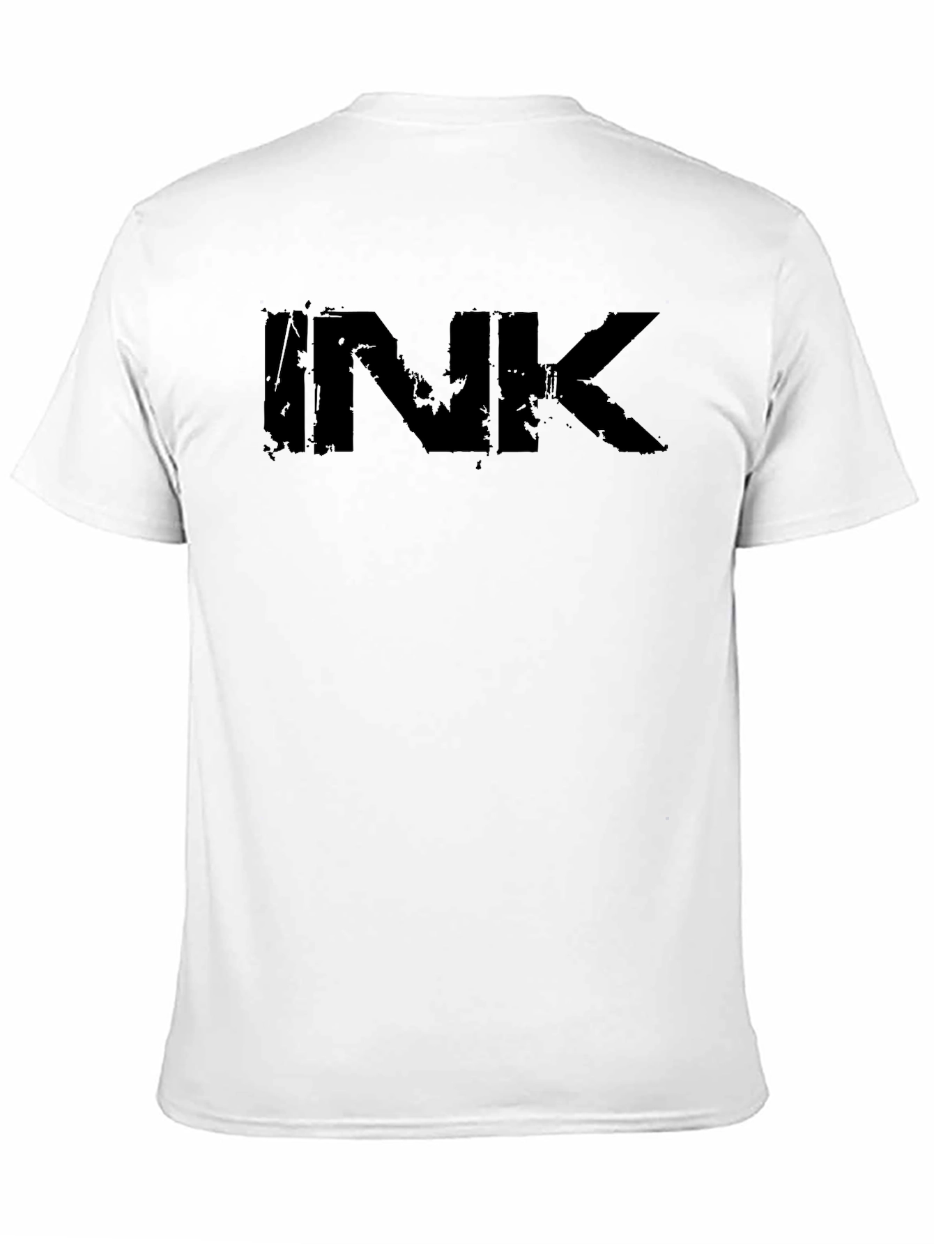 Mens Black Ink Graphic Print T-Shirt