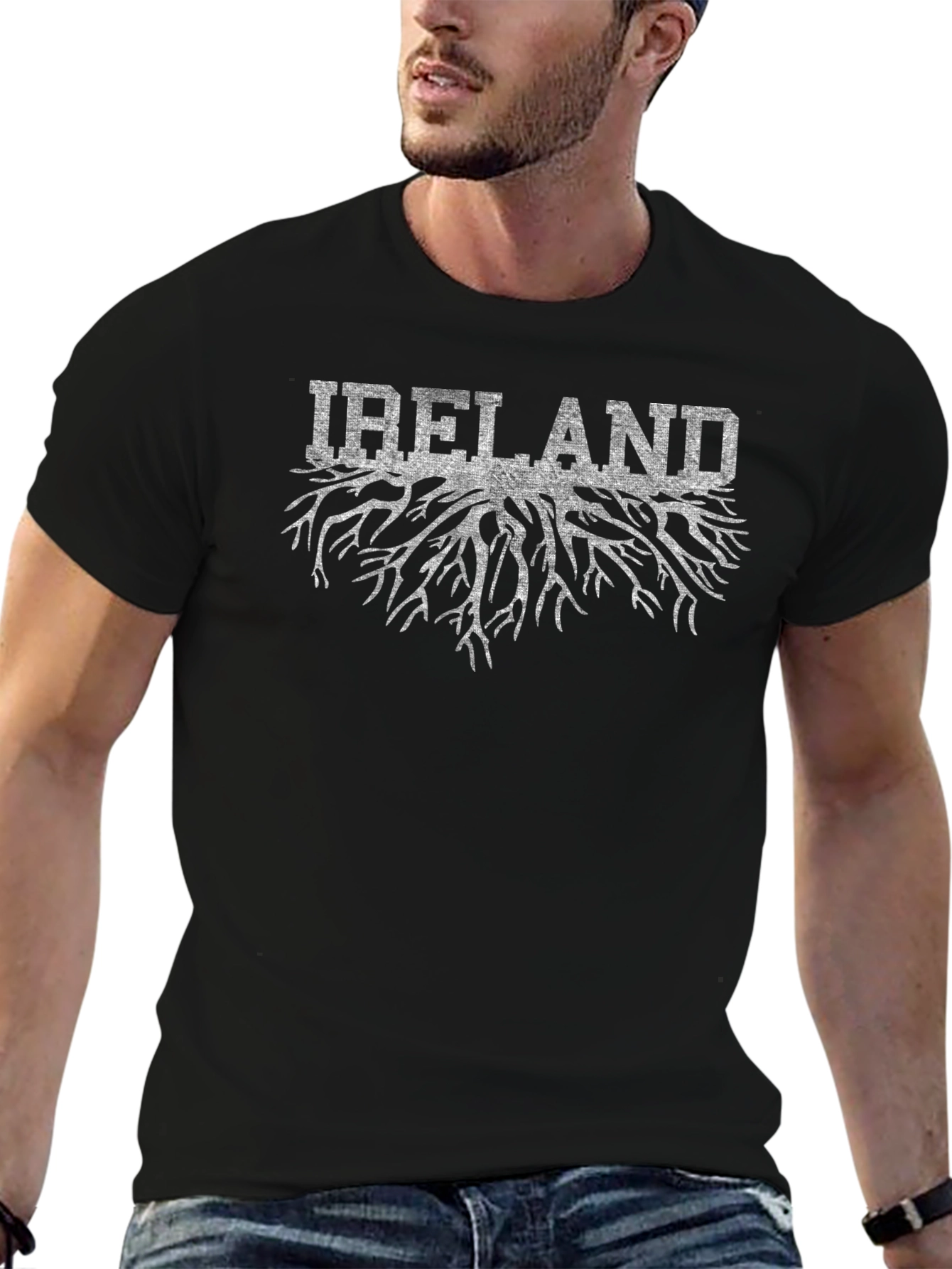 Ireland Roots Graphic T-Shirt - Black