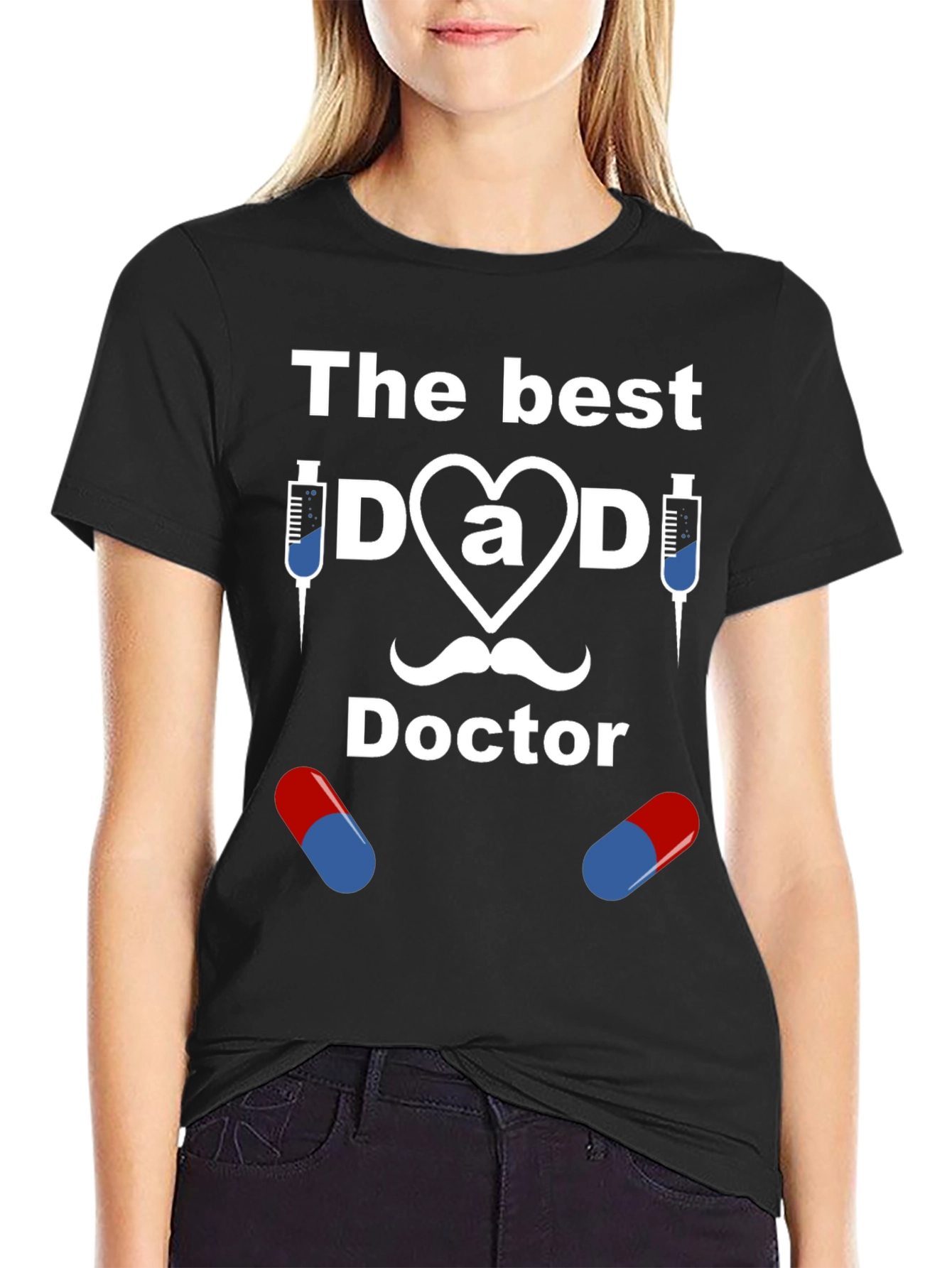 The Best Dad Doctor Graphic T-Shirt
