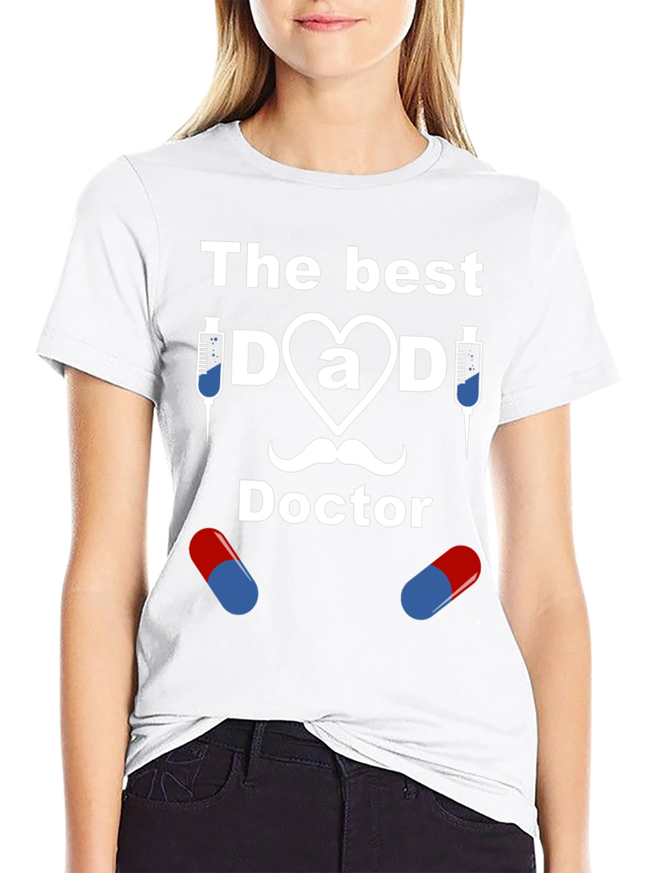 The Best Dad Doctor Graphic T-Shirt