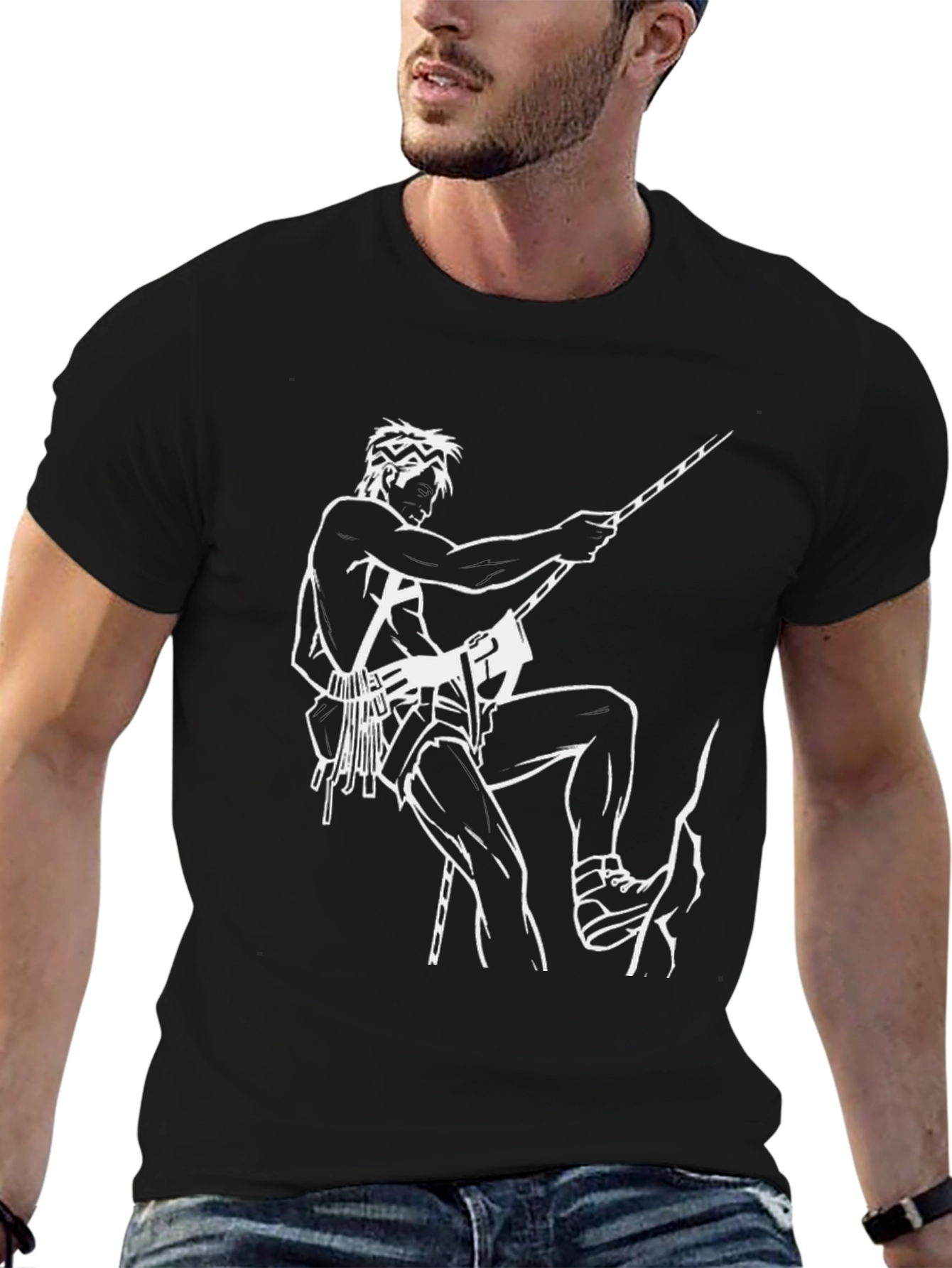Climbing Man Black T-Shirt