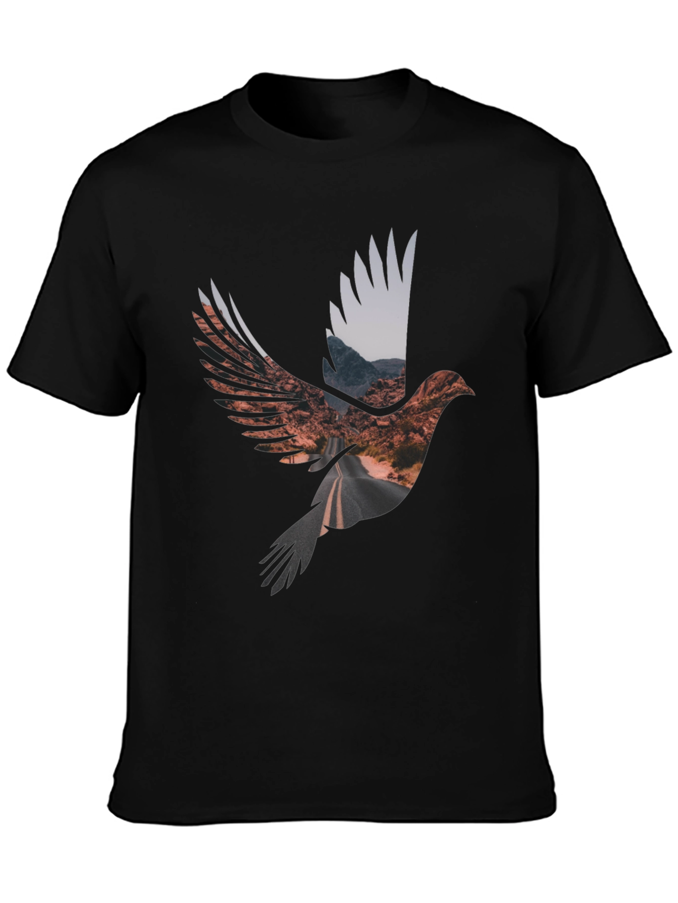 Roadway Bird Graphic Tee - Black