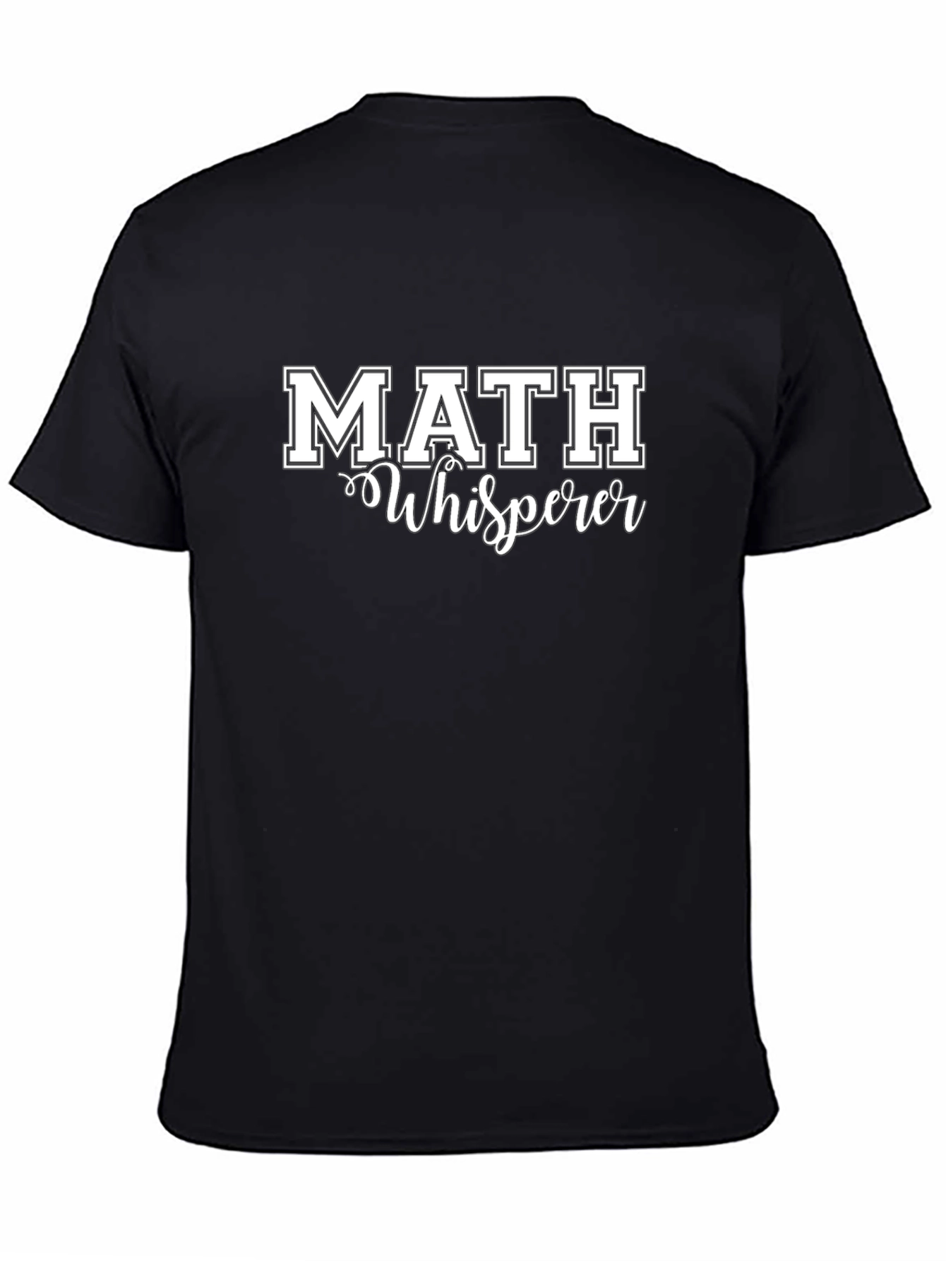 Math Whisperer T-Shirt - Black Casual Tee