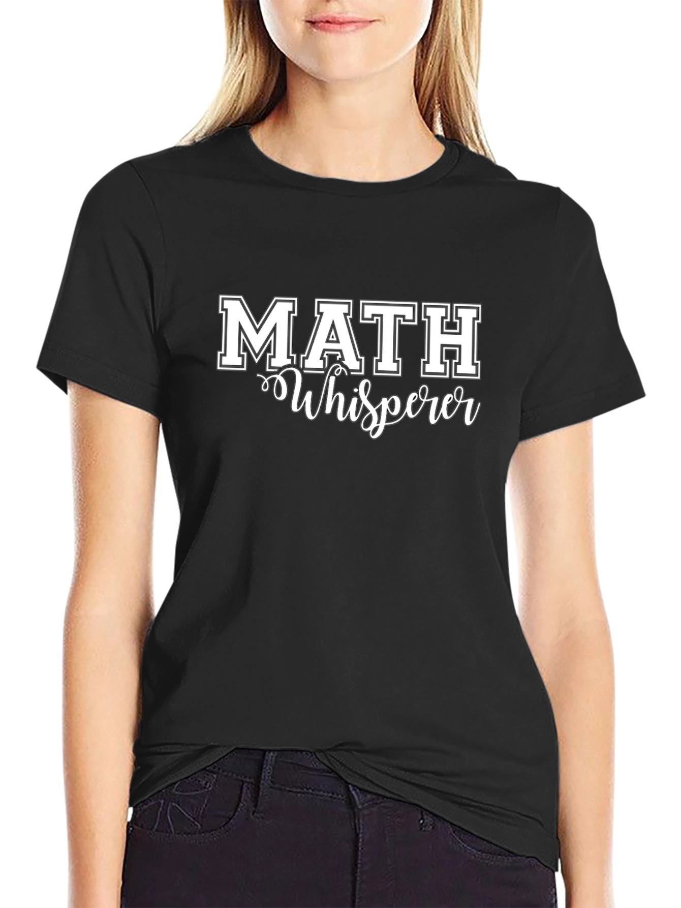 Math Whisperer T-Shirt - Black Casual Tee