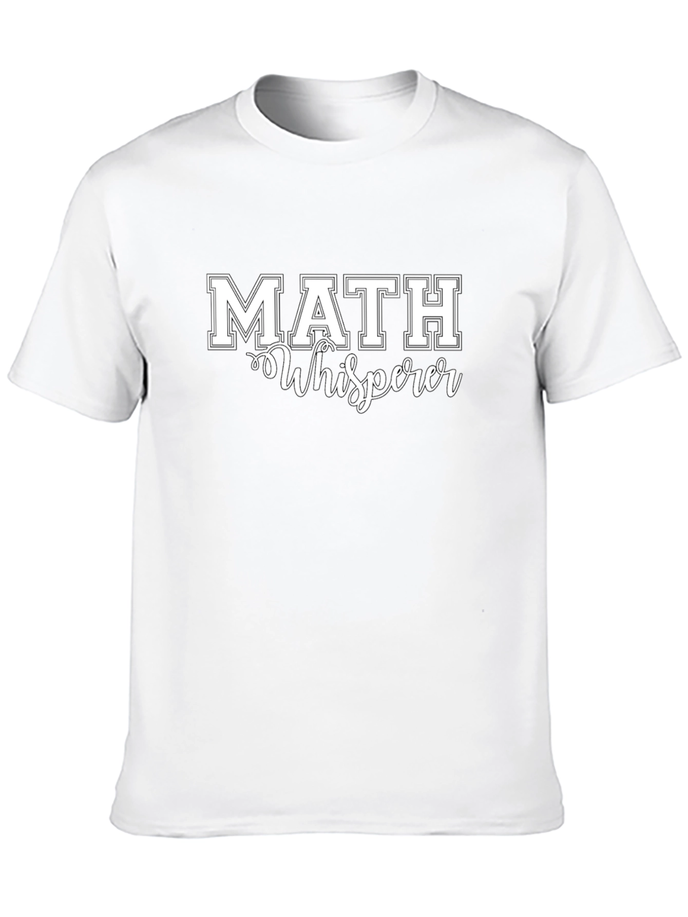 Math Whisperer T-Shirt - Black Casual Tee