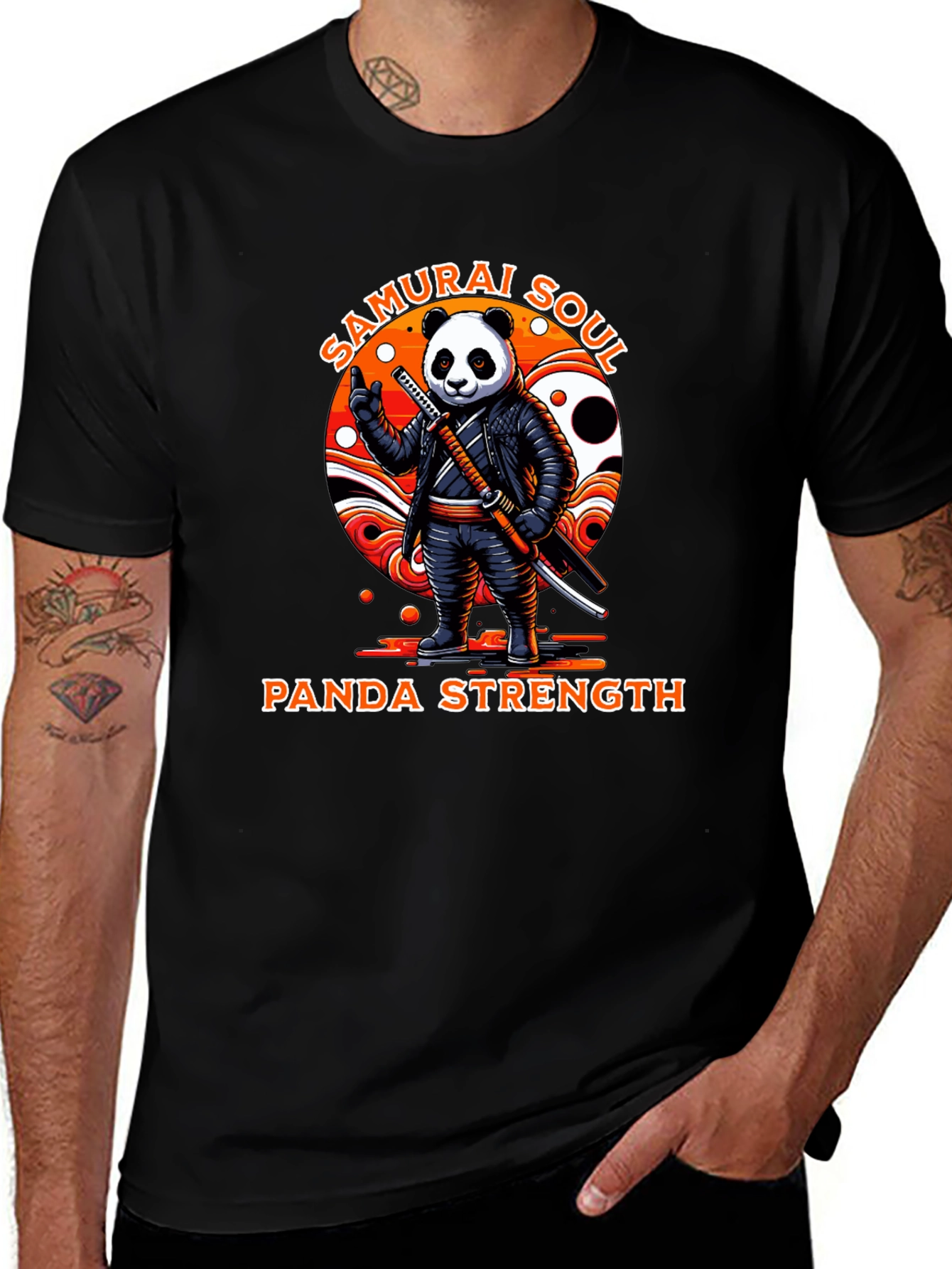 Samurai Panda Graphic Tee - Panda Strength