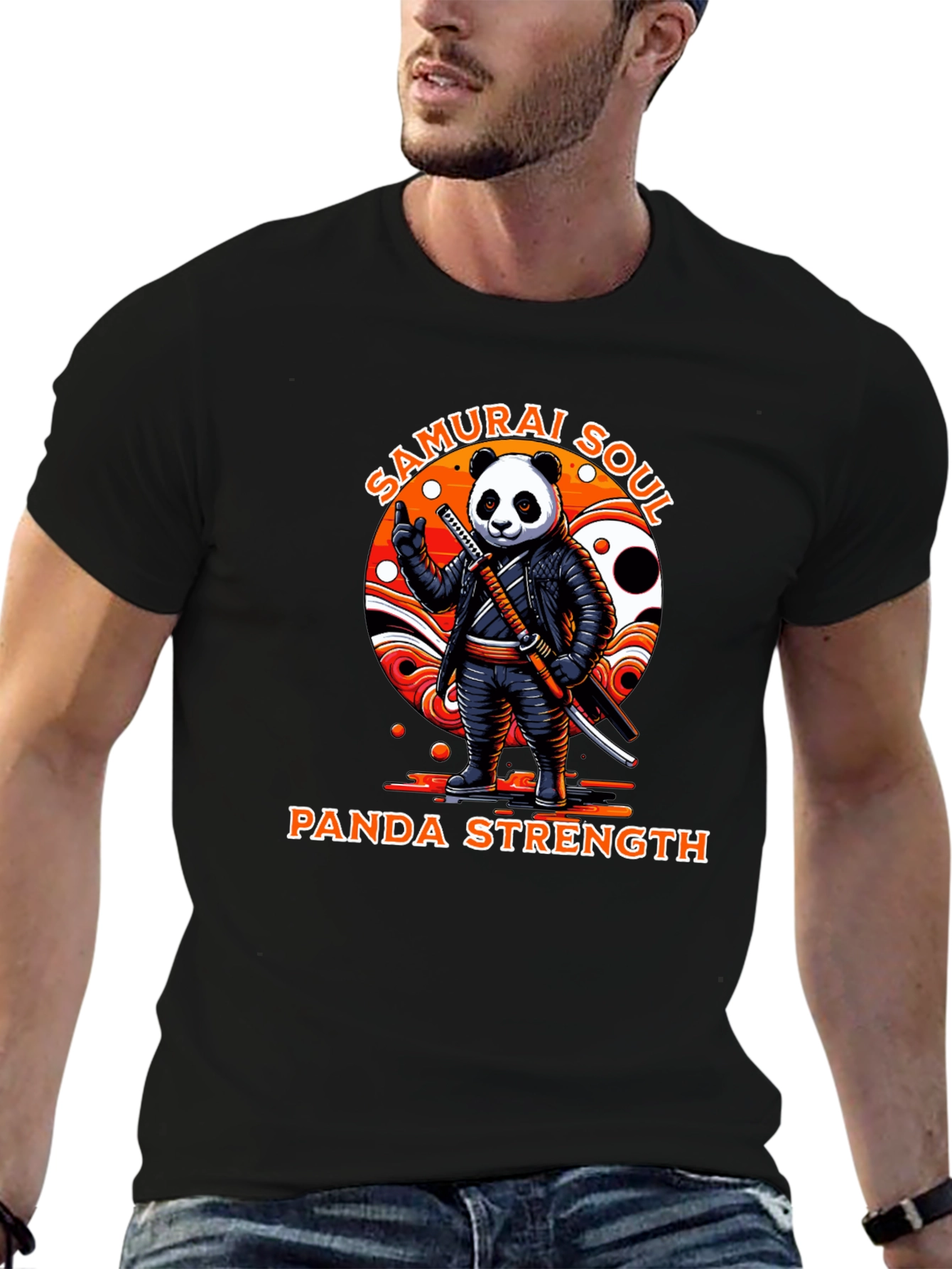 Samurai Panda Graphic Tee - Panda Strength