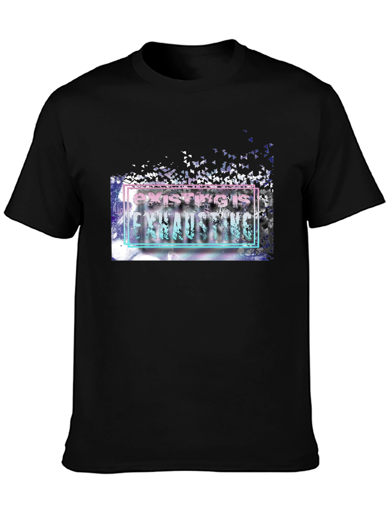 Existing is Exhausting Graphic Tee - Unisex Black T-Shirt