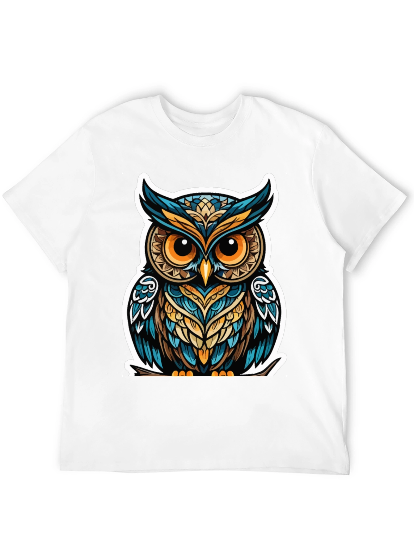 Owl Graphic Tee - Trendy Mens Black T-Shirt