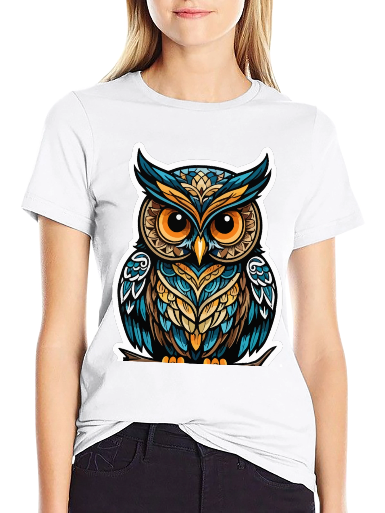 Owl Graphic Tee - Trendy Mens Black T-Shirt