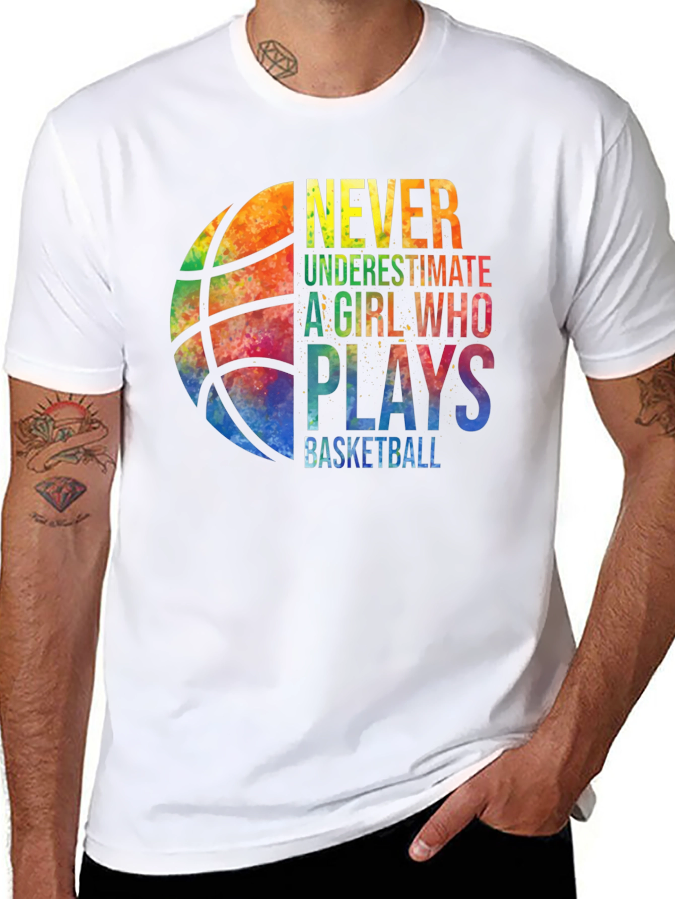 Never Underestimate Basketball Girl T-Shirt